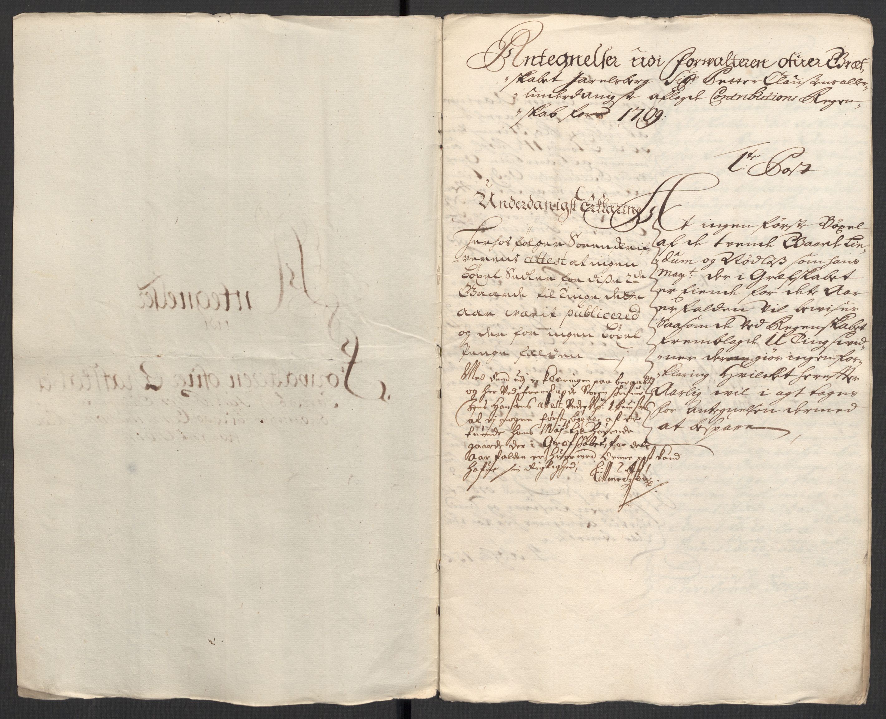Rentekammeret inntil 1814, Reviderte regnskaper, Fogderegnskap, RA/EA-4092/R32/L1874: Fogderegnskap Jarlsberg grevskap, 1709, p. 261