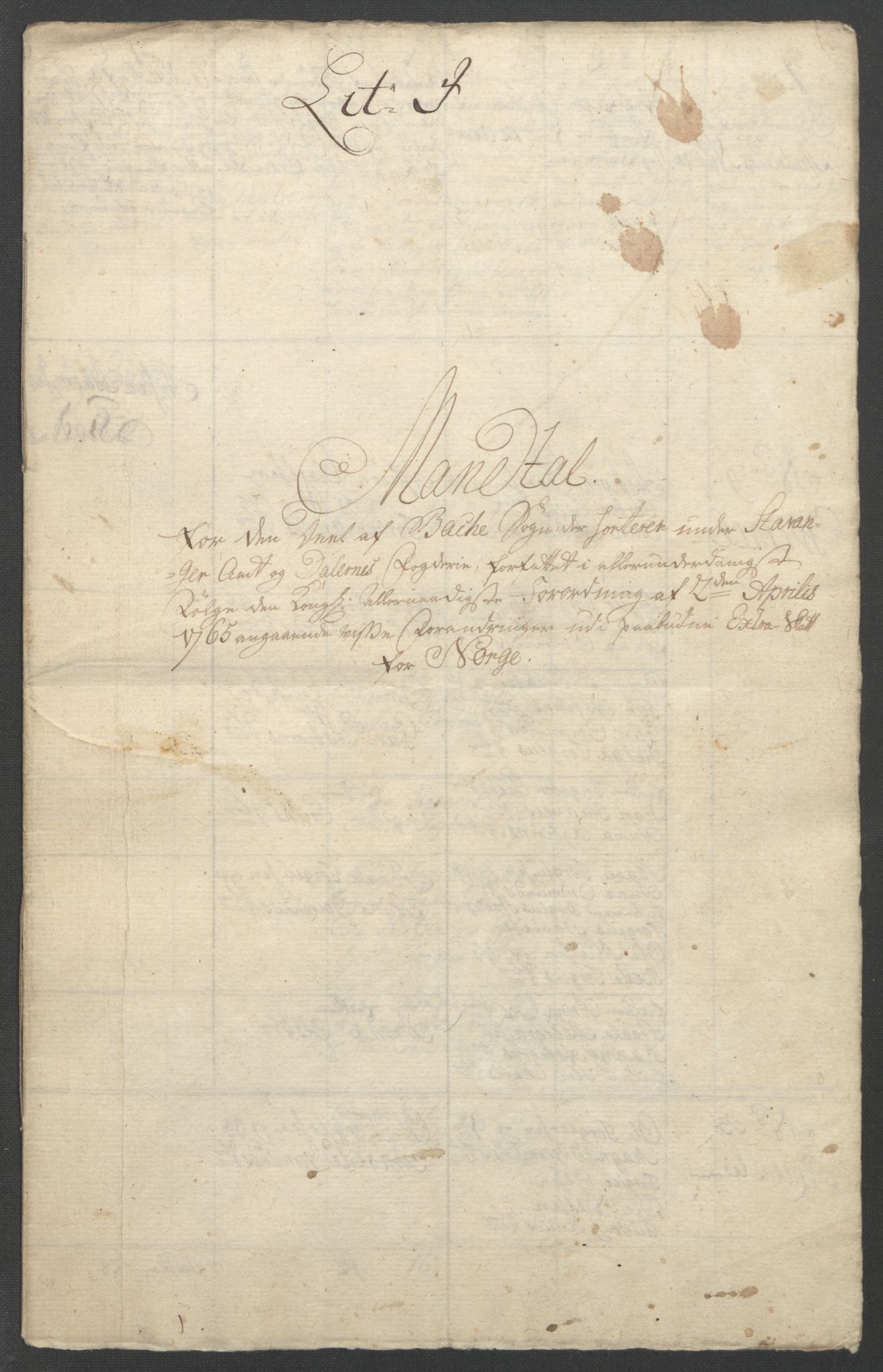 Rentekammeret inntil 1814, Reviderte regnskaper, Fogderegnskap, AV/RA-EA-4092/R46/L2836: Ekstraskatten Jæren og Dalane, 1764-1766, p. 212