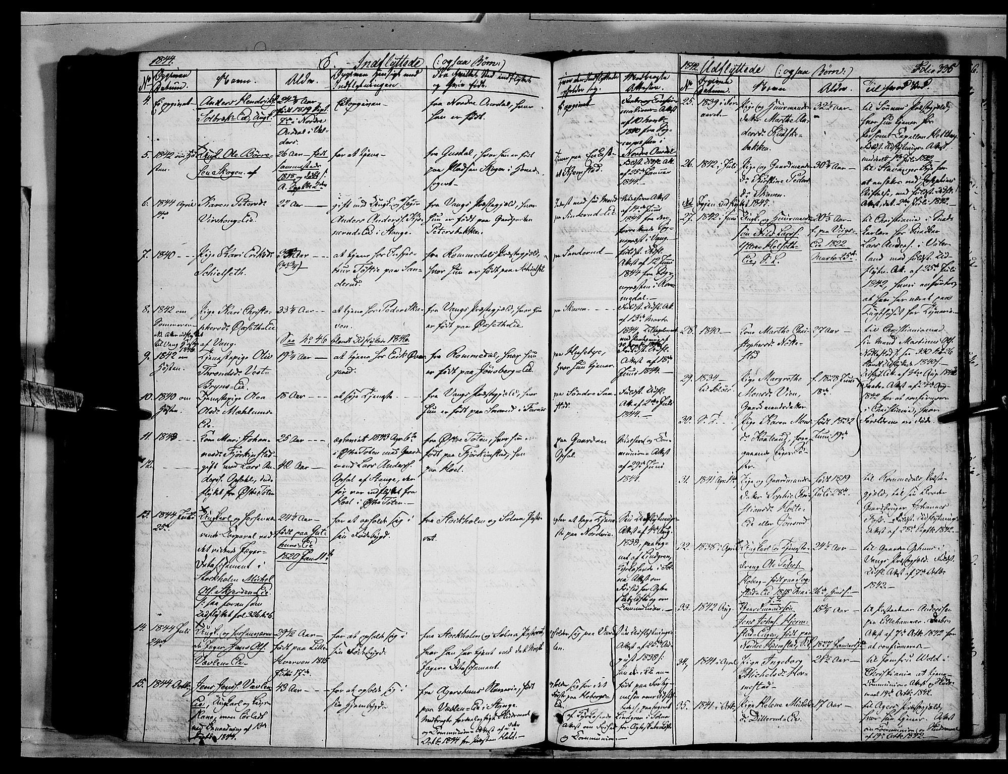 Stange prestekontor, SAH/PREST-002/K/L0010: Parish register (official) no. 10, 1835-1845, p. 335