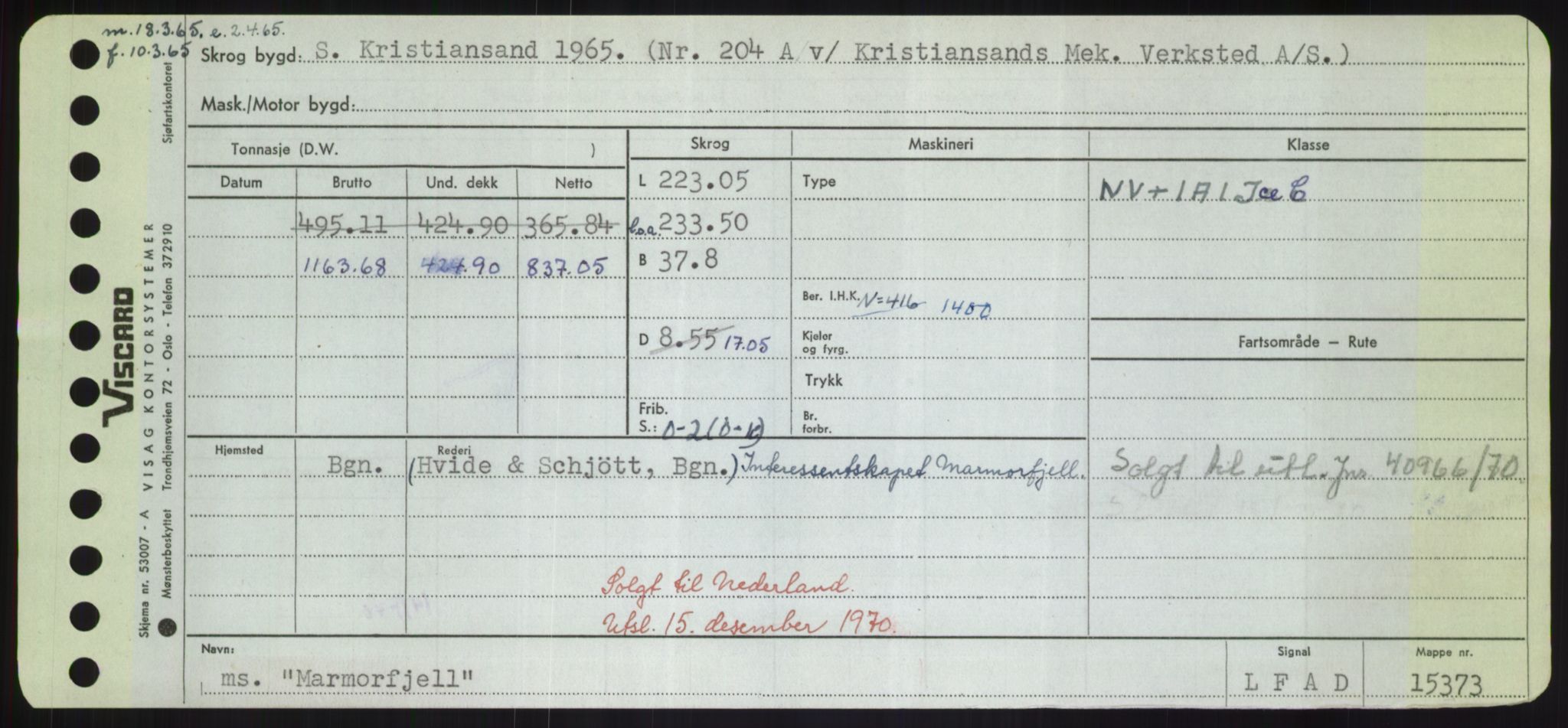 Sjøfartsdirektoratet med forløpere, Skipsmålingen, RA/S-1627/H/Hd/L0024: Fartøy, M-Mim, p. 305