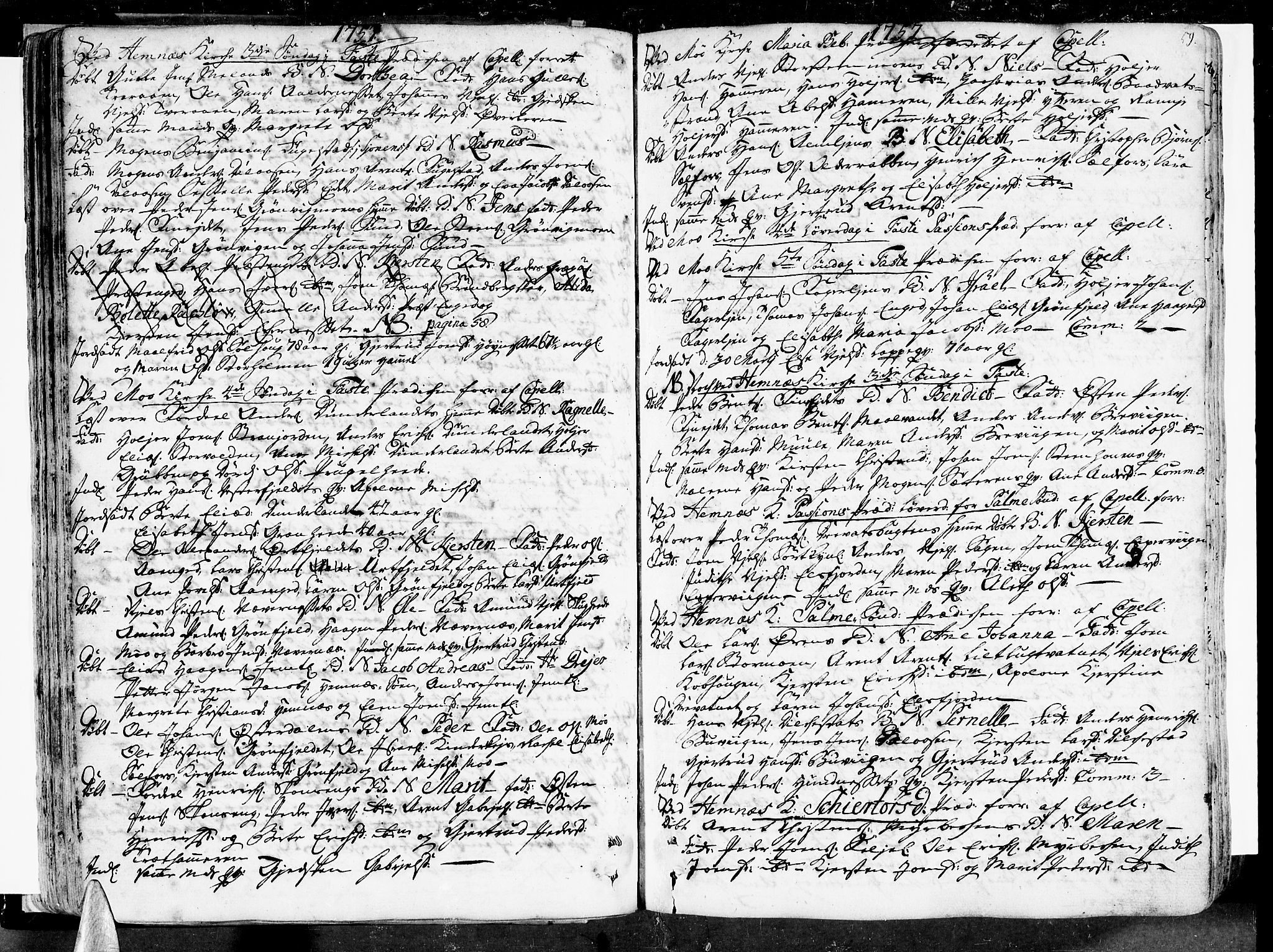 Ministerialprotokoller, klokkerbøker og fødselsregistre - Nordland, SAT/A-1459/825/L0348: Parish register (official) no. 825A04, 1752-1788, p. 59
