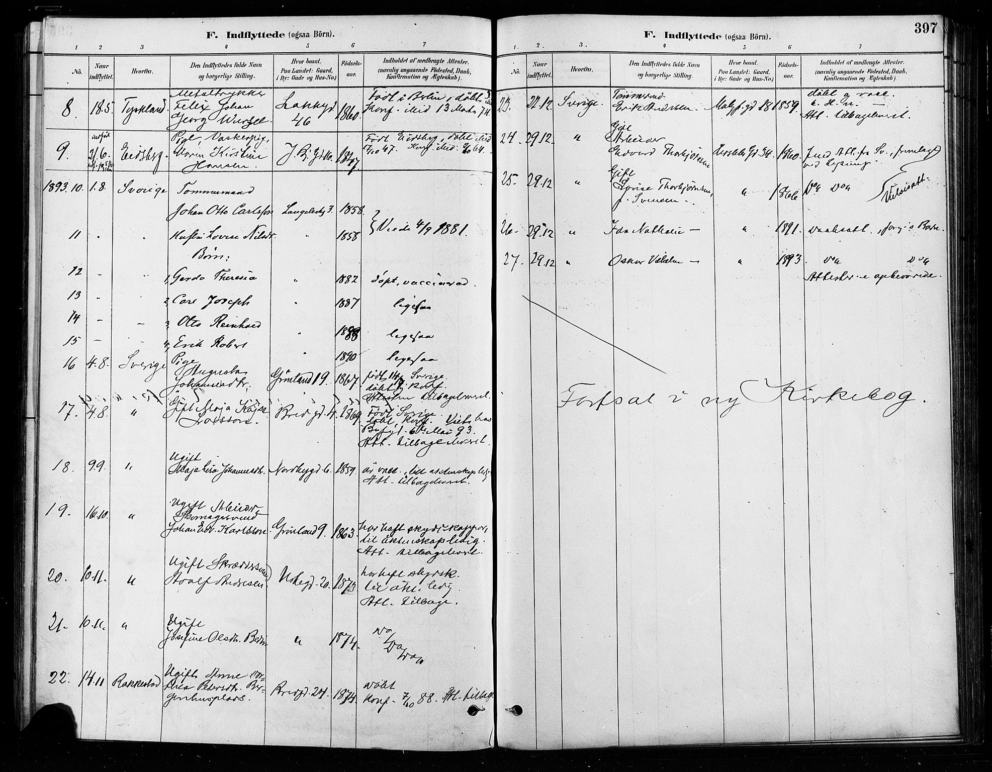 Grønland prestekontor Kirkebøker, SAO/A-10848/F/Fa/L0008: Parish register (official) no. 8, 1881-1893, p. 397