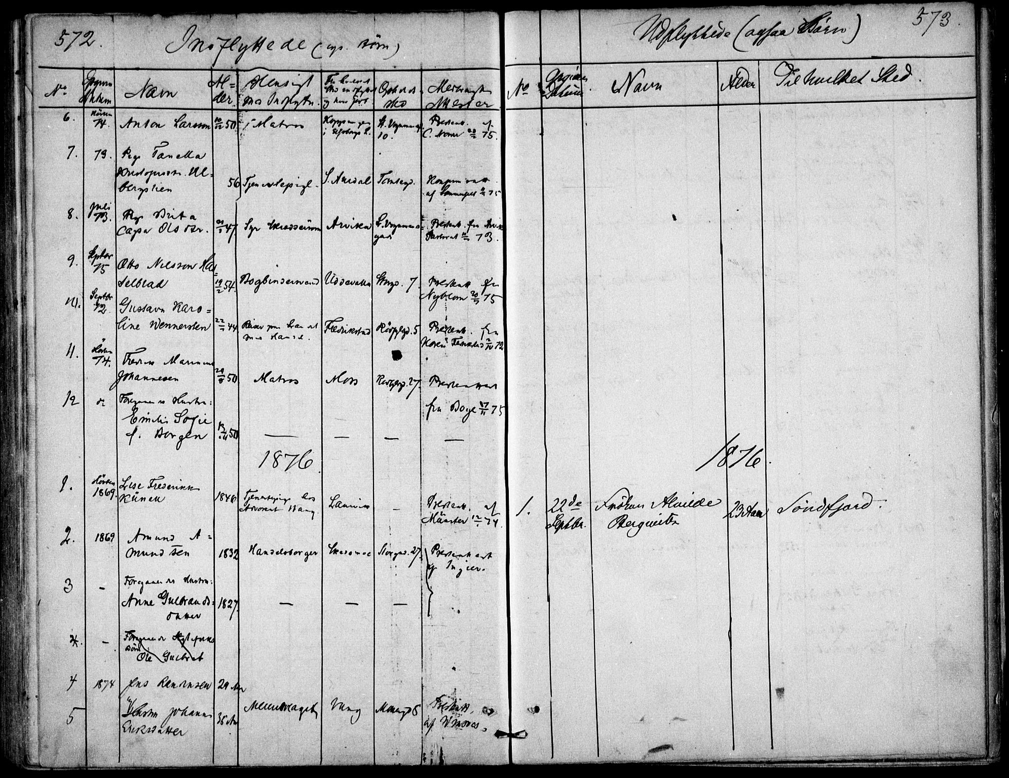 Oslo domkirke Kirkebøker, SAO/A-10752/F/Fa/L0028: Parish register (official) no. 28, 1840-1876, p. 572-573