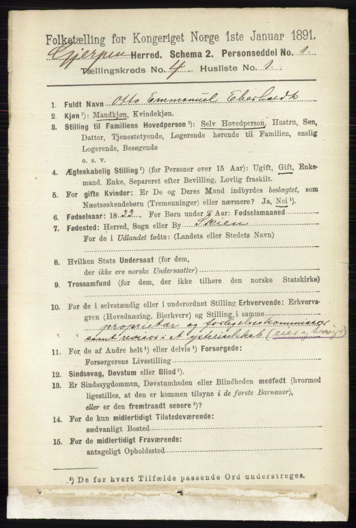 RA, 1891 census for 0812 Gjerpen, 1891, p. 1950