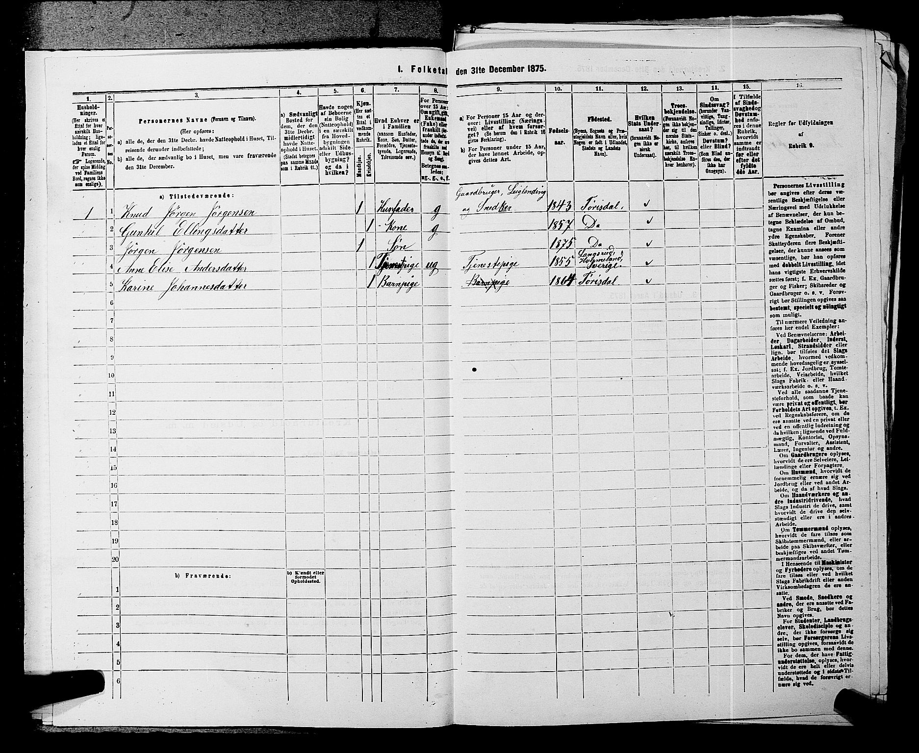 SAKO, 1875 census for 0817P Drangedal, 1875, p. 769