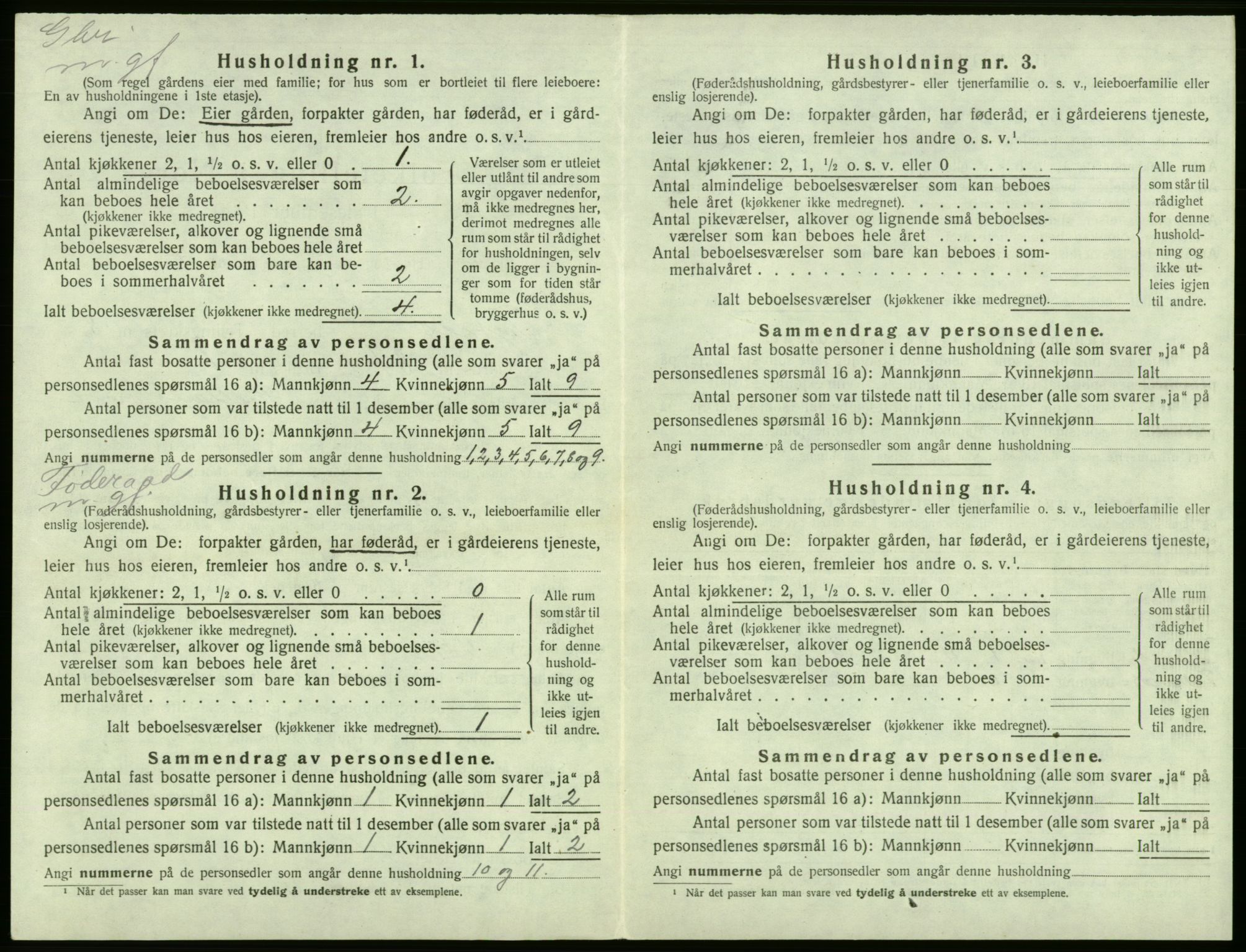 SAB, 1920 census for Tysnes, 1920, p. 678