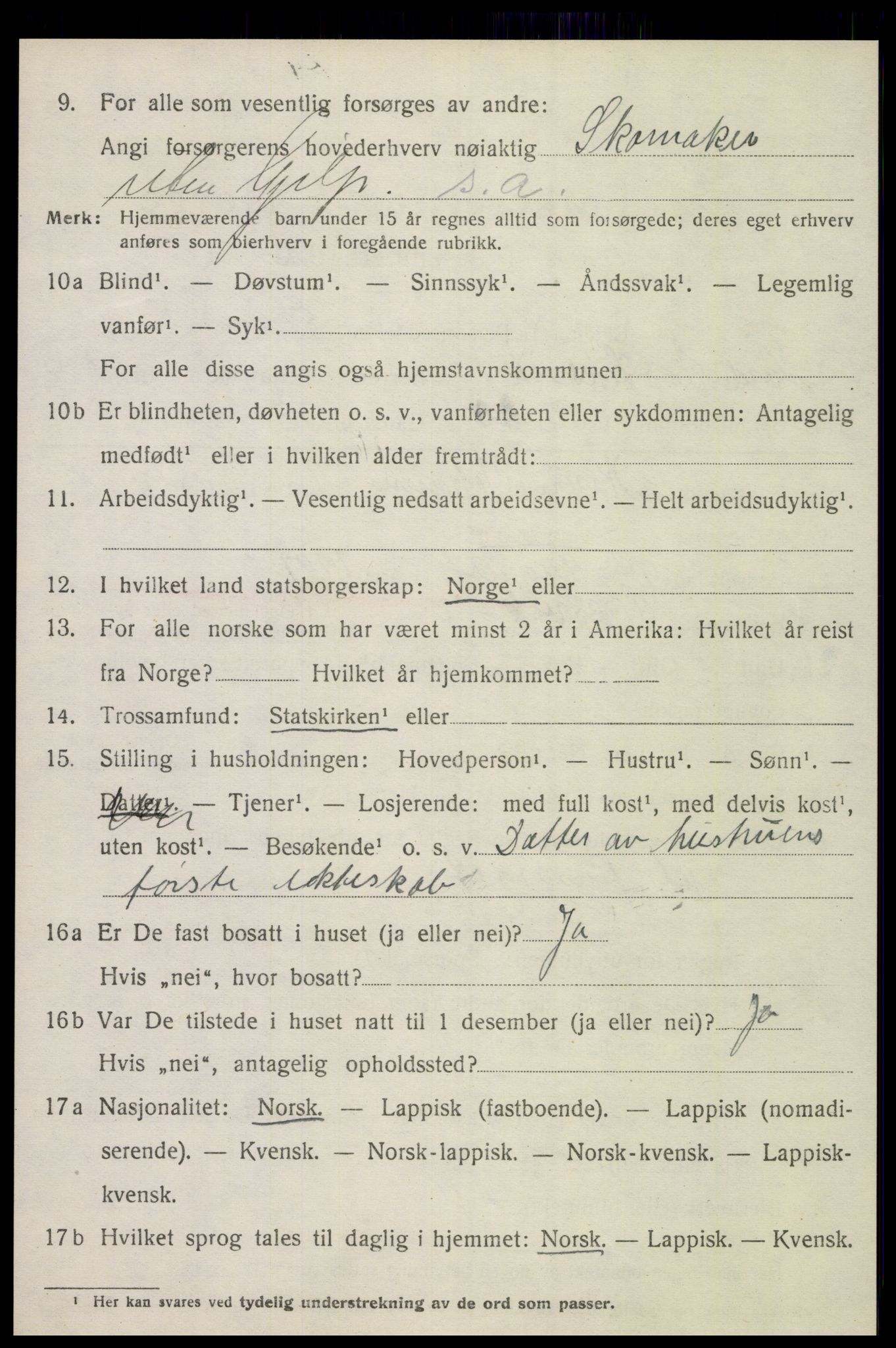 SAT, 1920 census for Leksvik, 1920, p. 4533