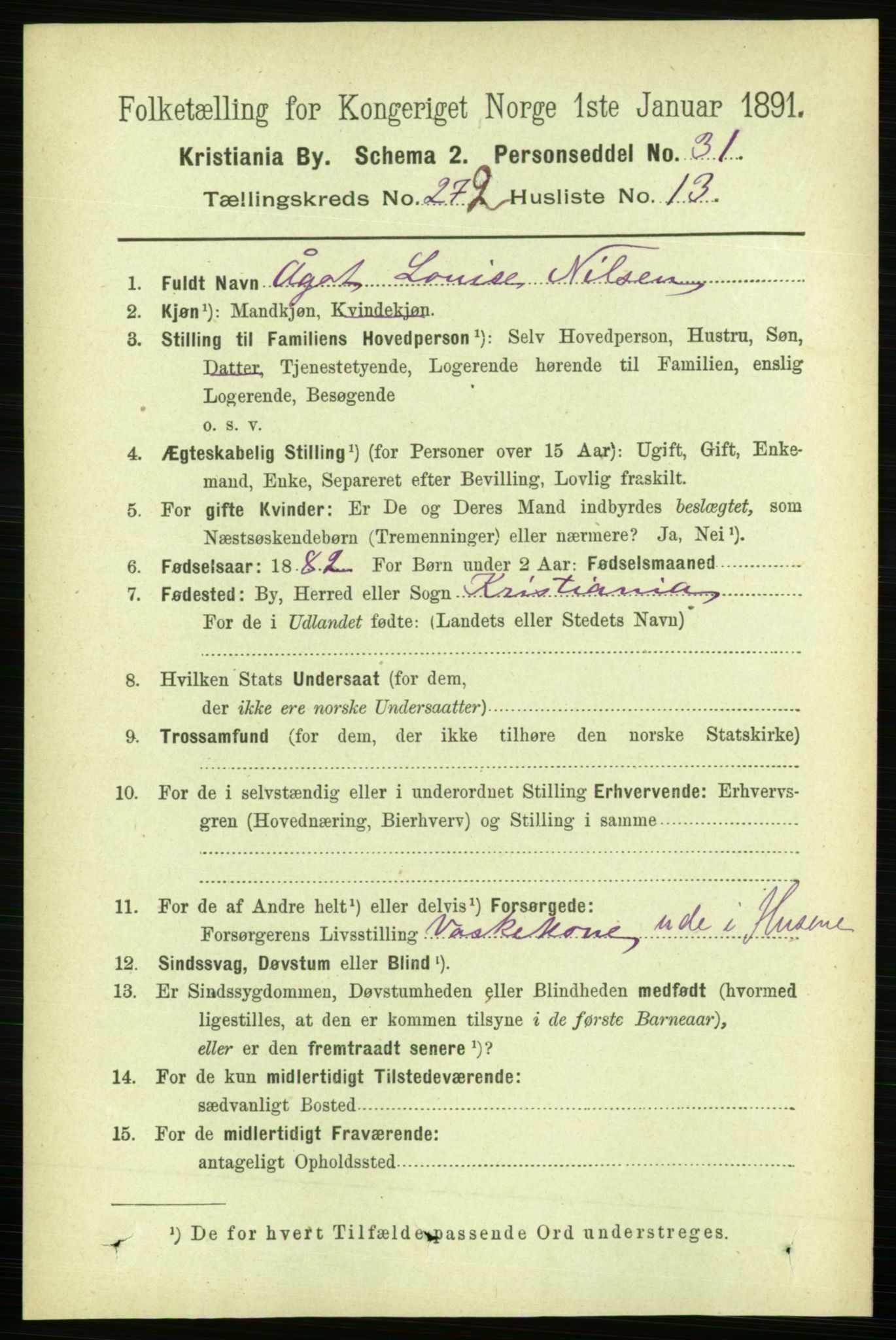 RA, 1891 census for 0301 Kristiania, 1891, p. 165572