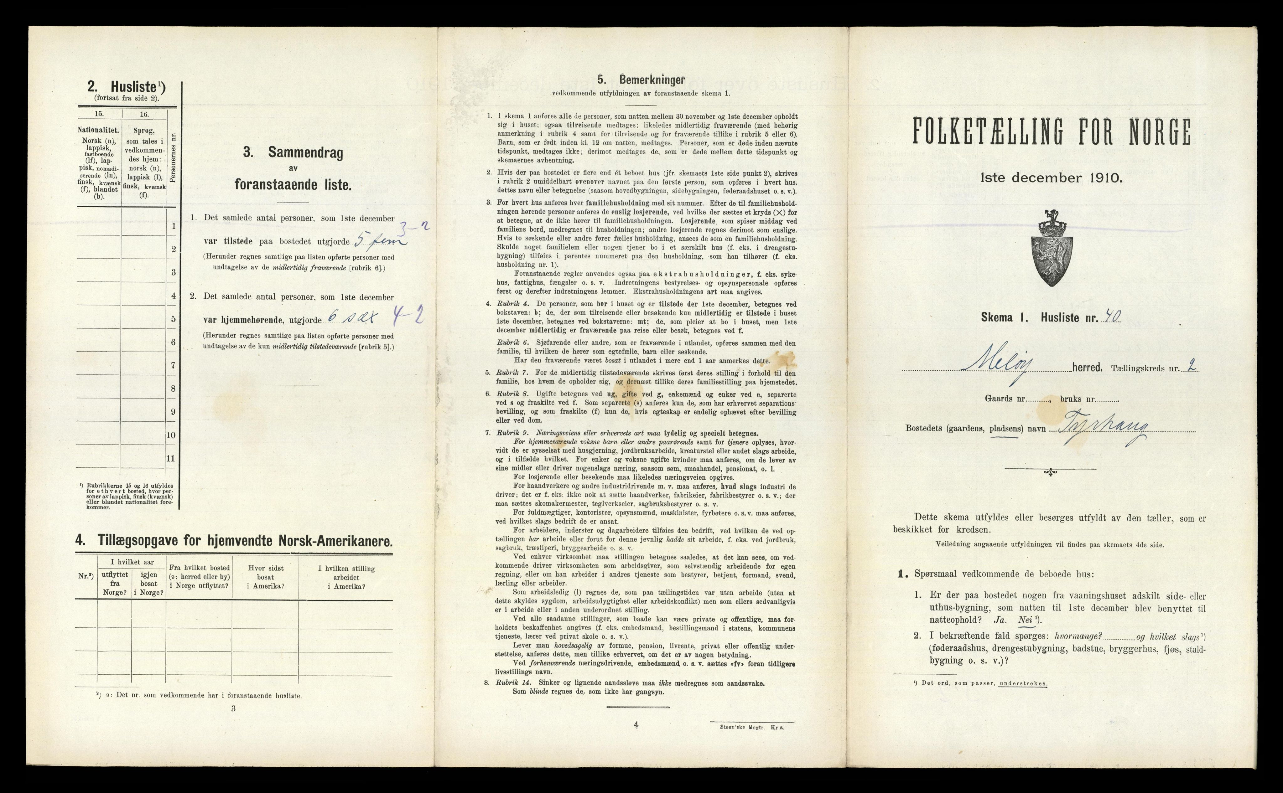 RA, 1910 census for Meløy, 1910, p. 224