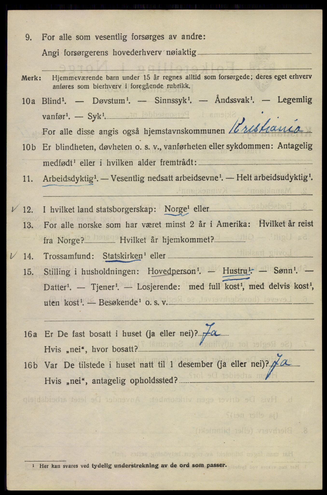 SAO, 1920 census for Kristiania, 1920, p. 352116