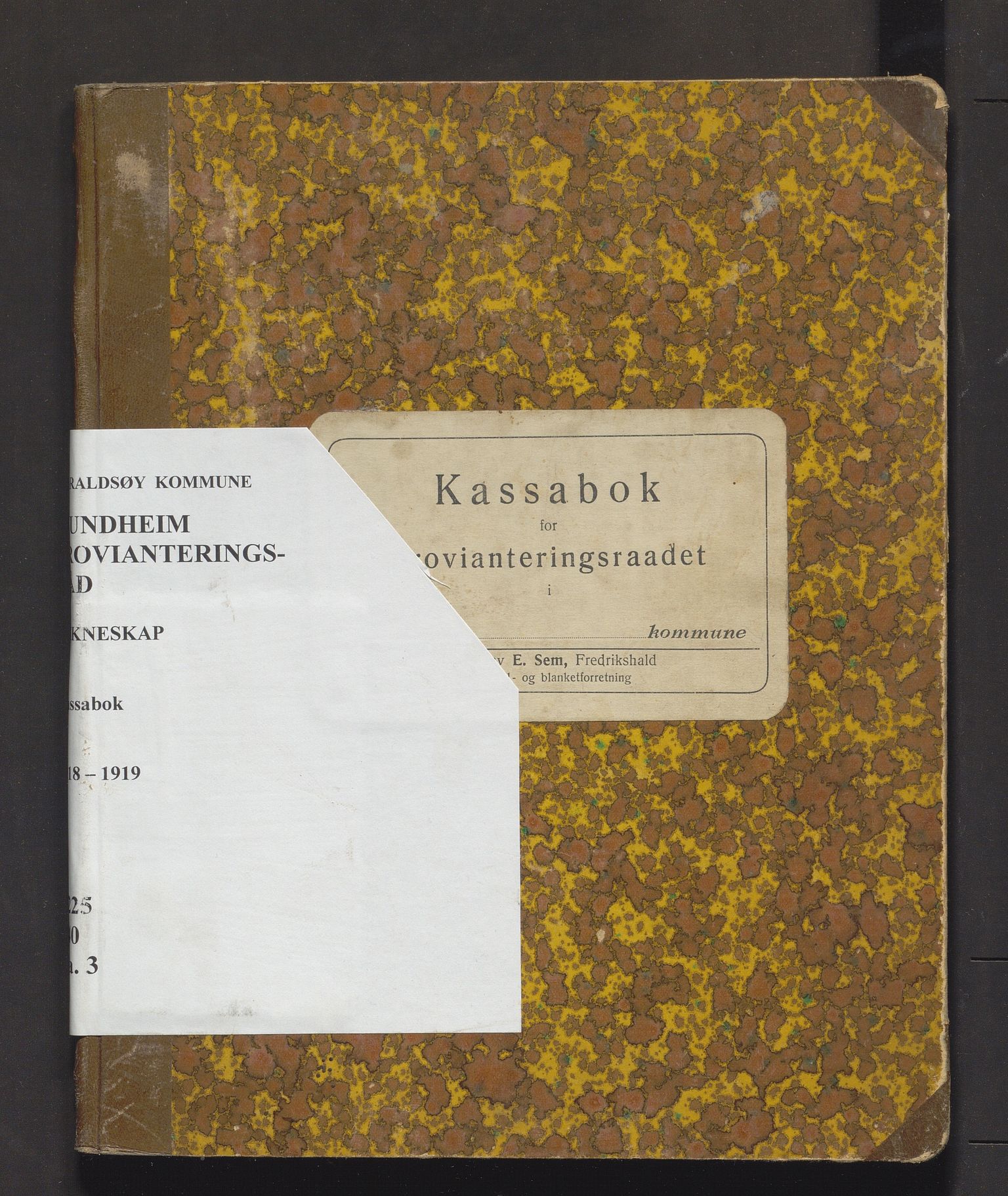 Varaldsøy kommune. Mundheim provianteringsråd, IKAH/1225-840/R/Ra/L0003: Kontobok  for Mundheim provianteringsråd, 1918-1919