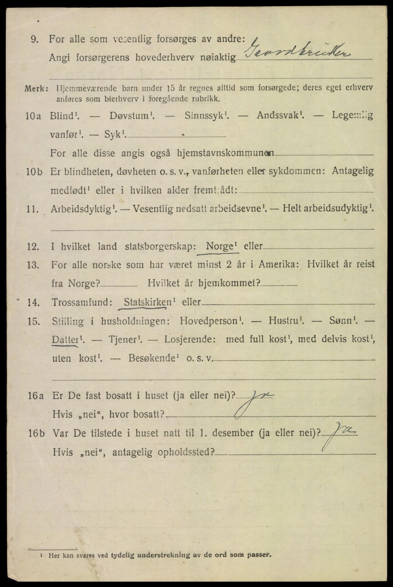 SAH, 1920 census for Tolga, 1920, p. 6870