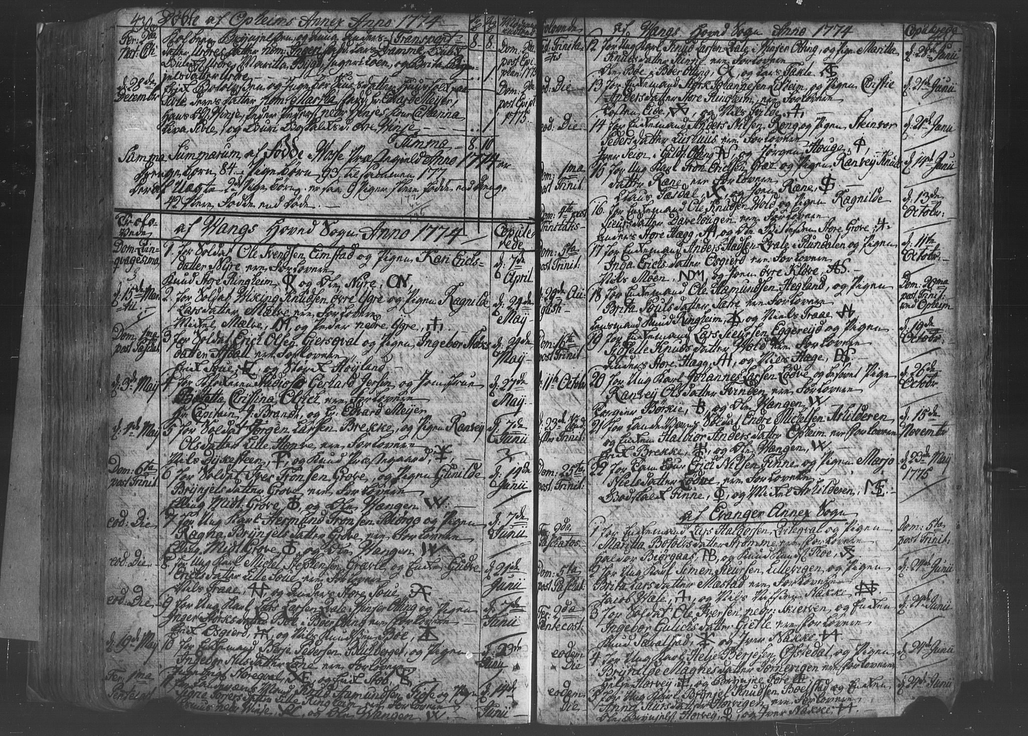 Voss sokneprestembete, SAB/A-79001/H/Haa: Parish register (official) no. A 8, 1752-1780, p. 430-431