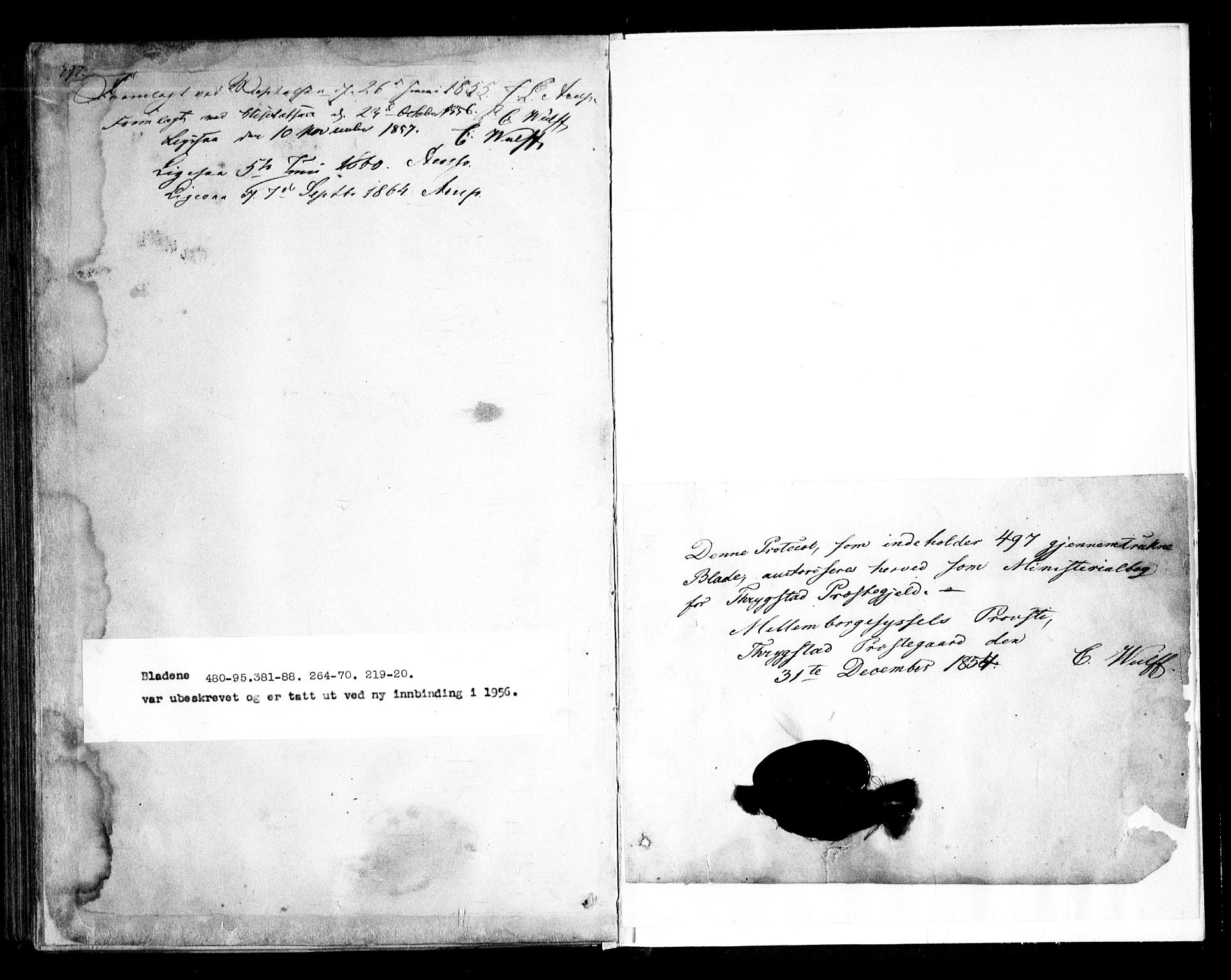 Trøgstad prestekontor Kirkebøker, SAO/A-10925/F/Fa/L0008.b: Parish register (official) no. I 8B, 1855-1864, p. 497