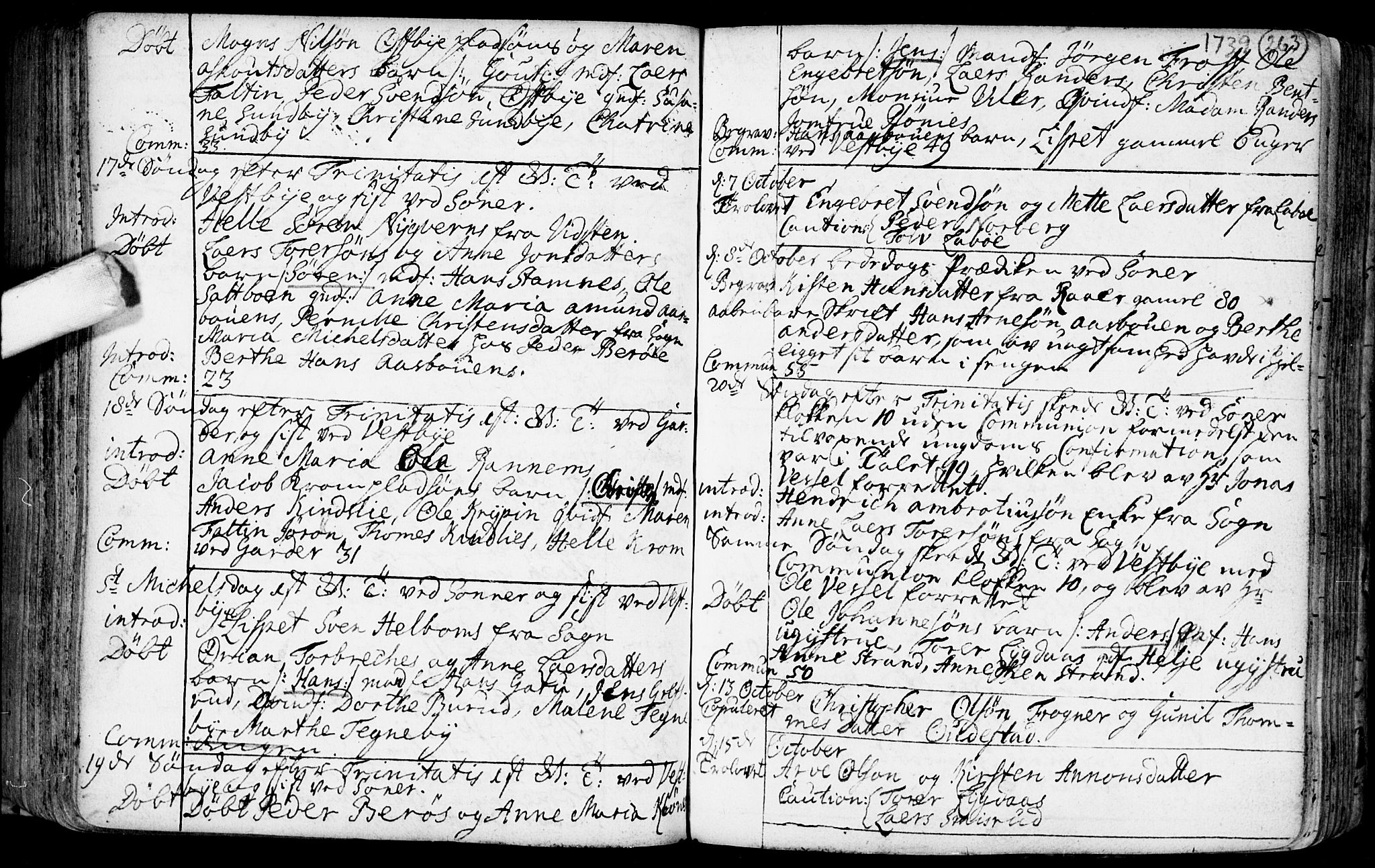 Vestby prestekontor Kirkebøker, AV/SAO-A-10893/F/Fa/L0001.b: Parish register (official) no. I 1B, 1714-1759, p. 263