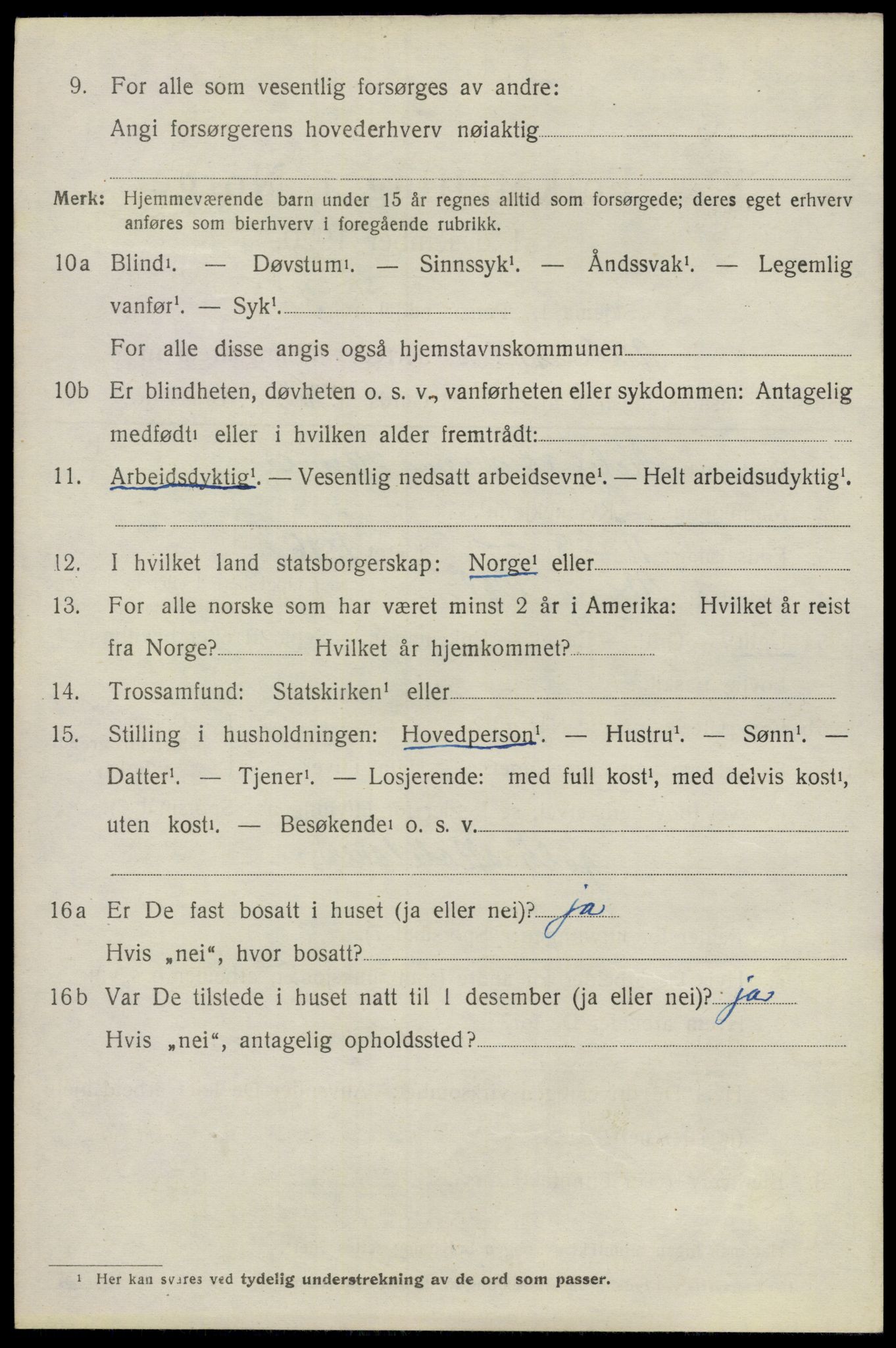 SAO, 1920 census for Ullensaker, 1920, p. 15390