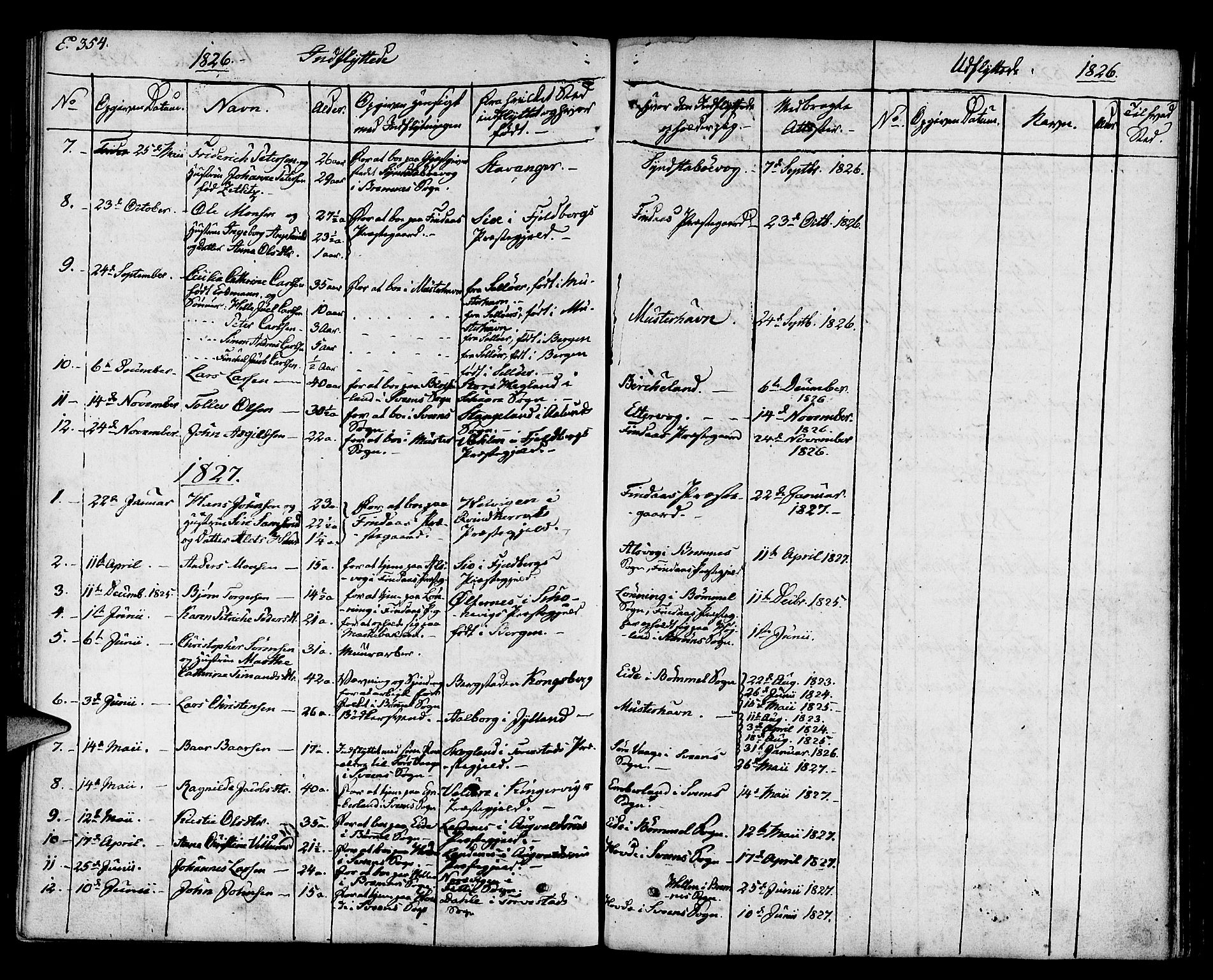 Finnås sokneprestembete, SAB/A-99925/H/Ha/Haa/Haaa/L0005: Parish register (official) no. A 5, 1823-1835, p. 354