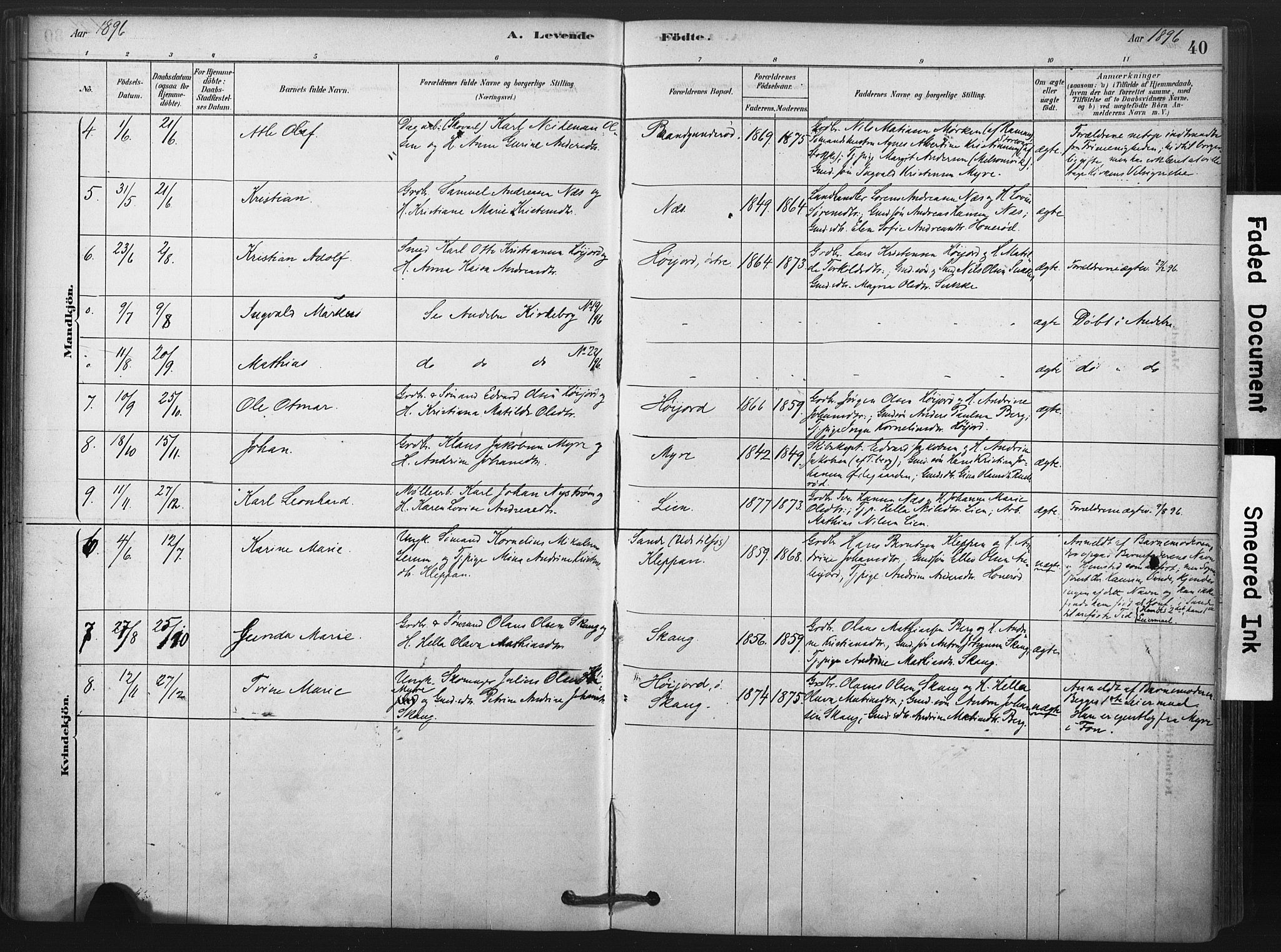 Andebu kirkebøker, AV/SAKO-A-336/F/Fa/L0009: Parish register (official) no. 9, 1878-1909, p. 40