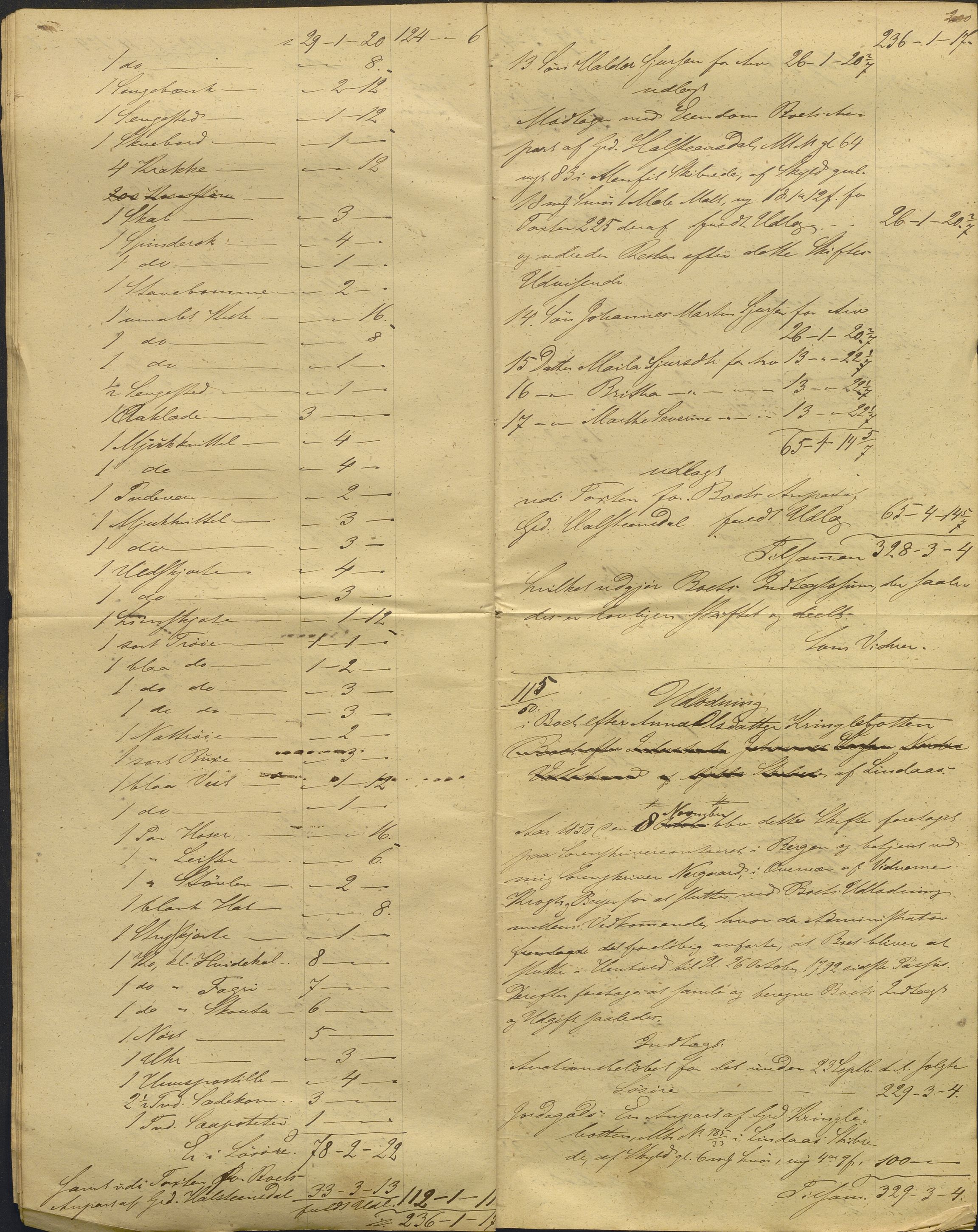 Nordhordland sorenskrivar, AV/SAB-A-2901/1/H/Hd/Hdb/L0001: Konsept til utlodningar, 1850-1852, p. 224