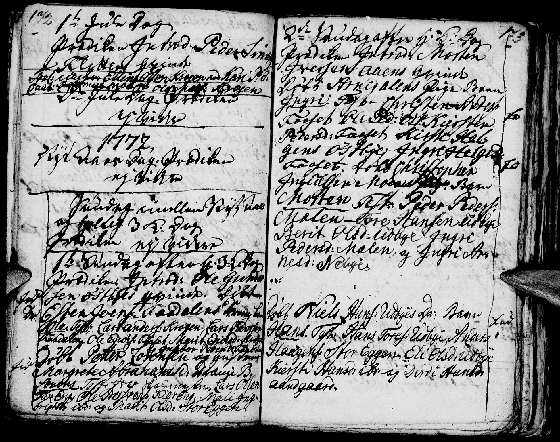 Tynset prestekontor, SAH/PREST-058/H/Ha/Haa/L0006: Parish register (official) no. 6, 1763-1779, p. 172-173