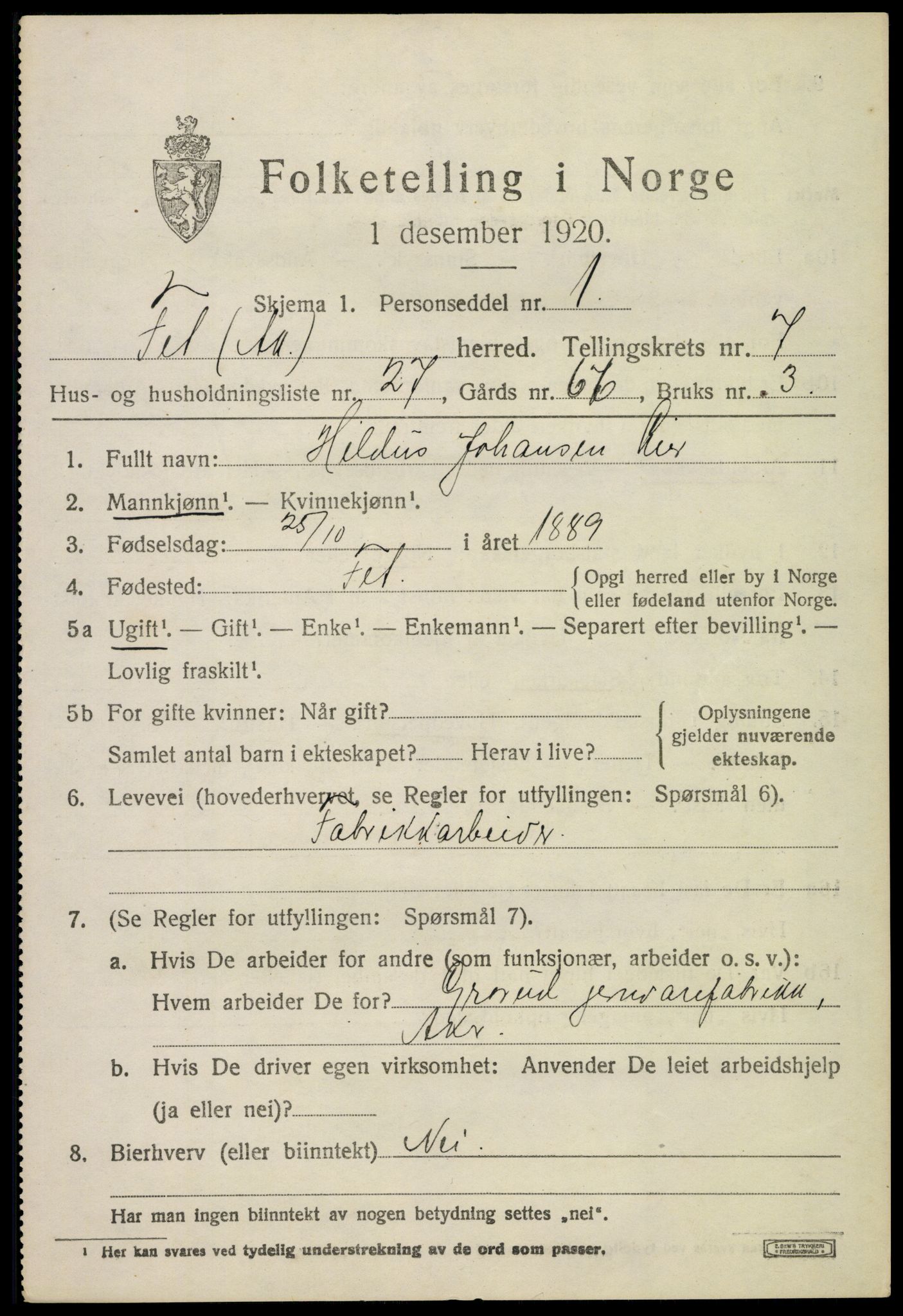 SAO, 1920 census for Fet, 1920, p. 8296