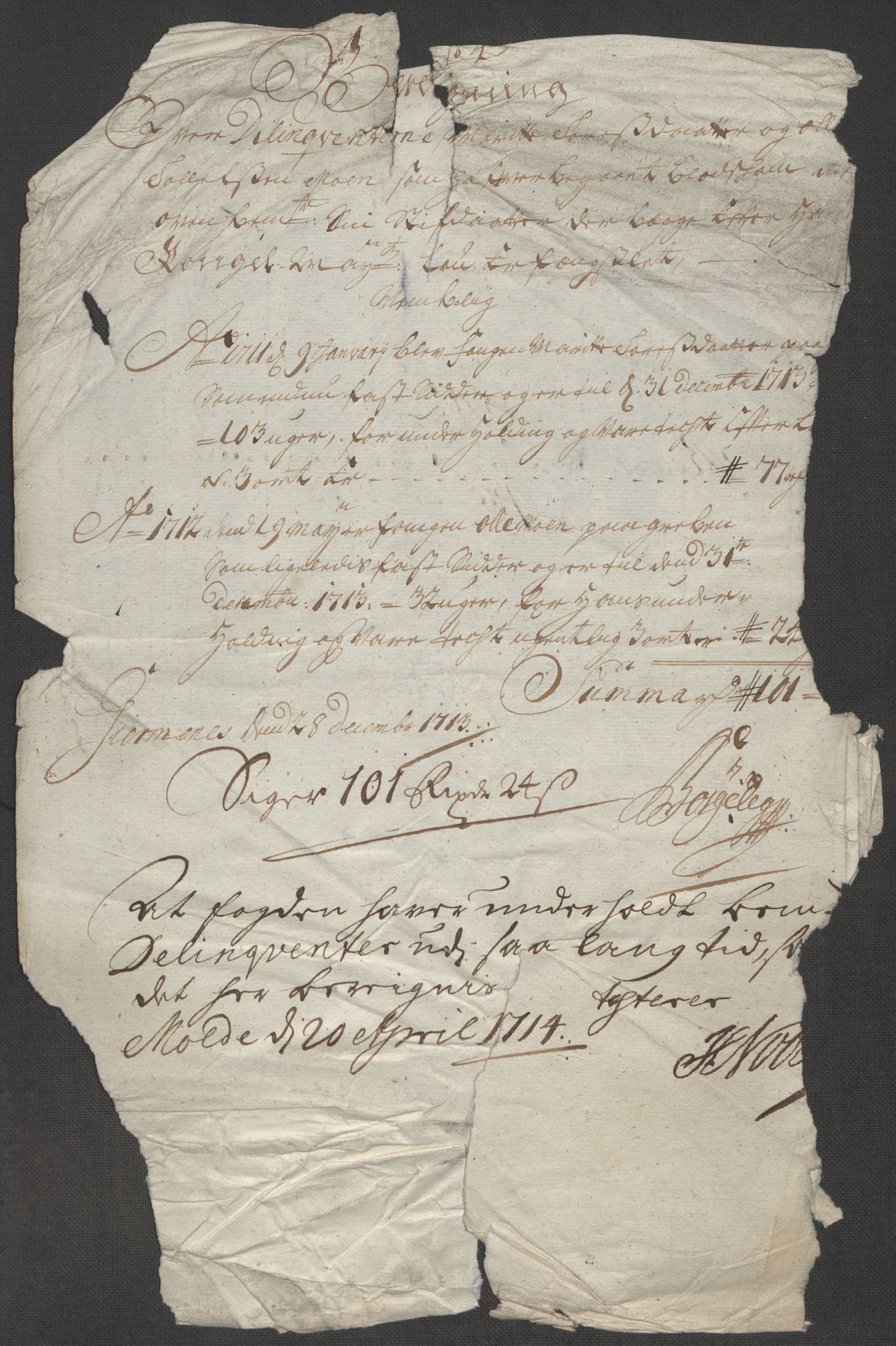 Rentekammeret inntil 1814, Reviderte regnskaper, Fogderegnskap, RA/EA-4092/R55/L3662: Fogderegnskap Romsdal, 1713-1714, p. 275