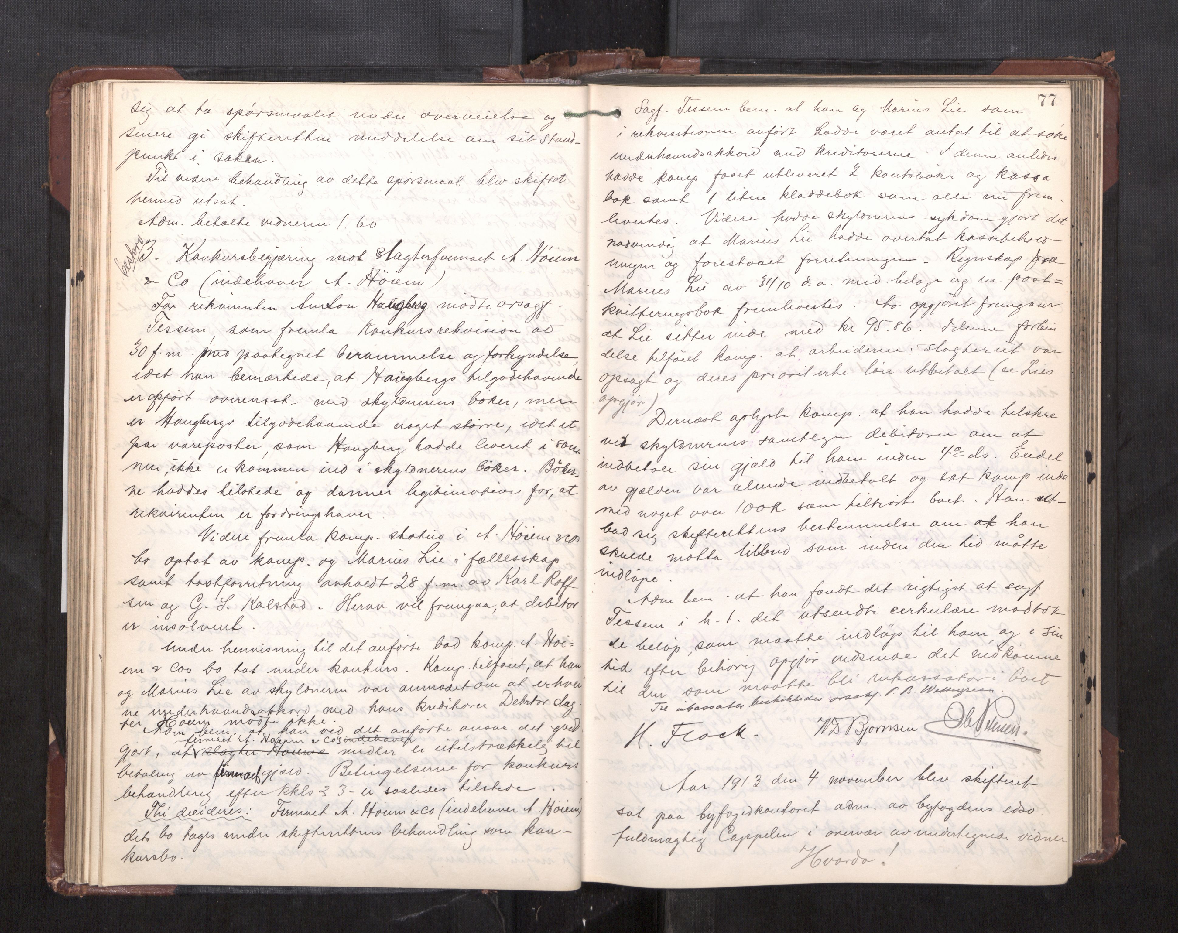 Trondheim byfogd, AV/SAT-A-0003/1/3/3C/L0028: Skifteregistreringsprotokoll - 17/1-29/1. (u/ register), 1913-1917, p. 77