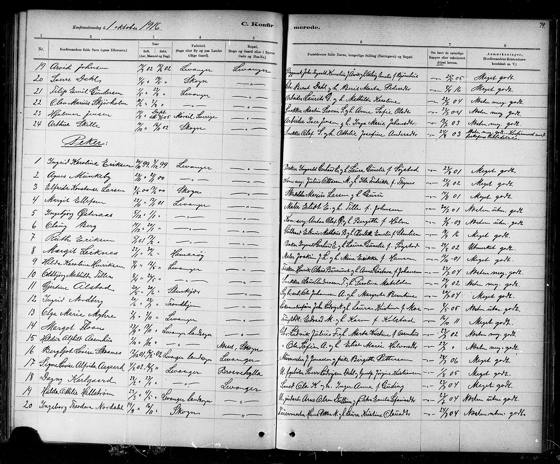 Ministerialprotokoller, klokkerbøker og fødselsregistre - Nord-Trøndelag, AV/SAT-A-1458/720/L0192: Parish register (copy) no. 720C01, 1880-1917, p. 79