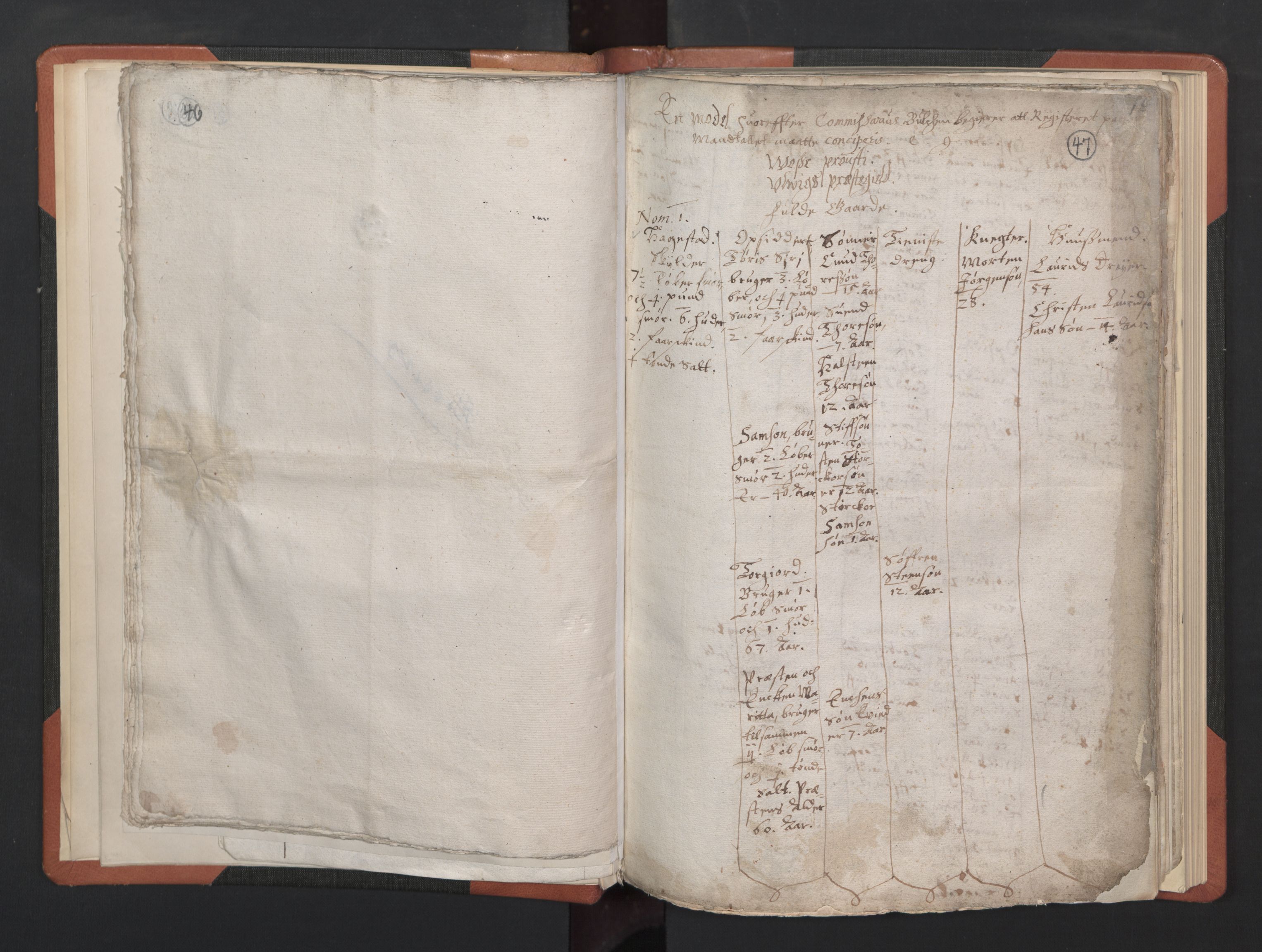 RA, Vicar's Census 1664-1666, no. 21: Hardanger deanery, 1664-1666, p. 46-47