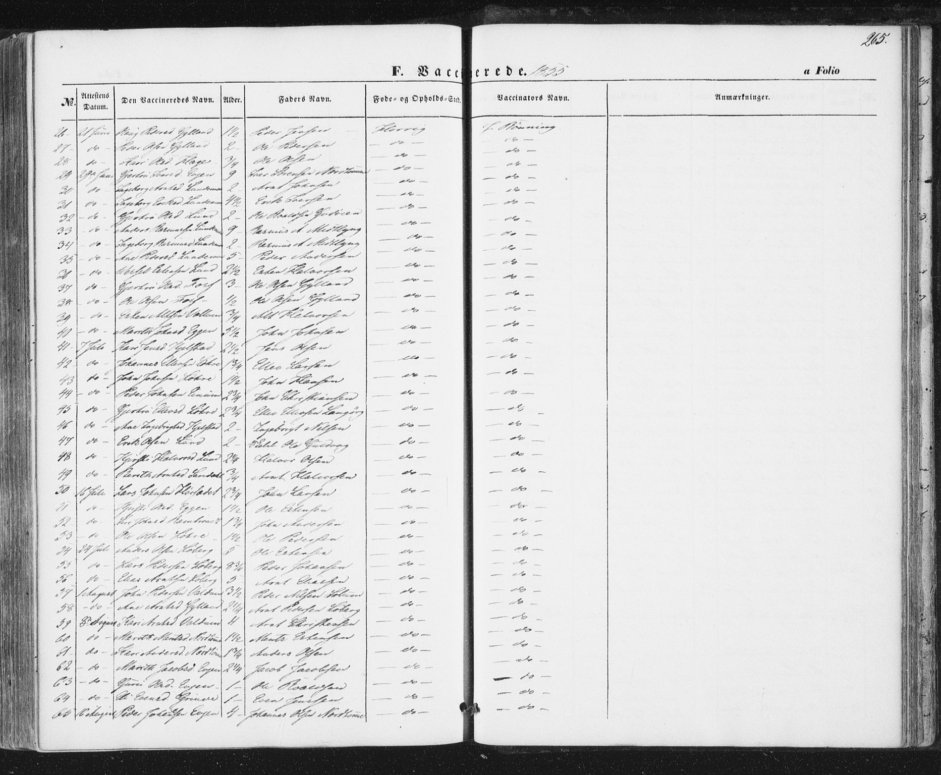 Ministerialprotokoller, klokkerbøker og fødselsregistre - Sør-Trøndelag, SAT/A-1456/692/L1103: Parish register (official) no. 692A03, 1849-1870, p. 265