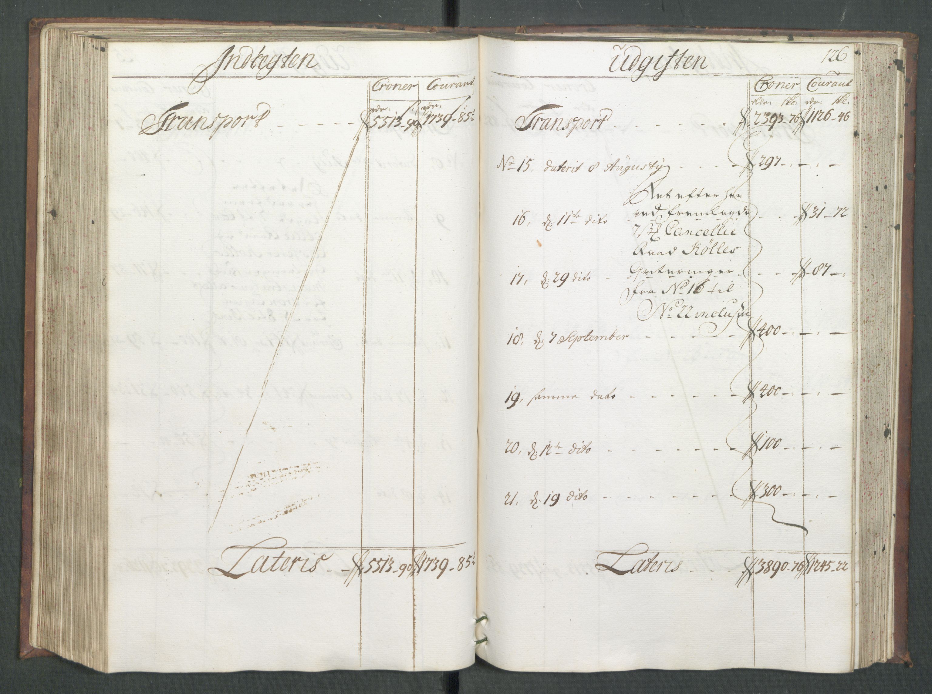 Generaltollkammeret, tollregnskaper, AV/RA-EA-5490/R02/L0008/0001: Tollregnskaper Fredrikstad / Hovedtollbok, 1733, p. 125b-126a