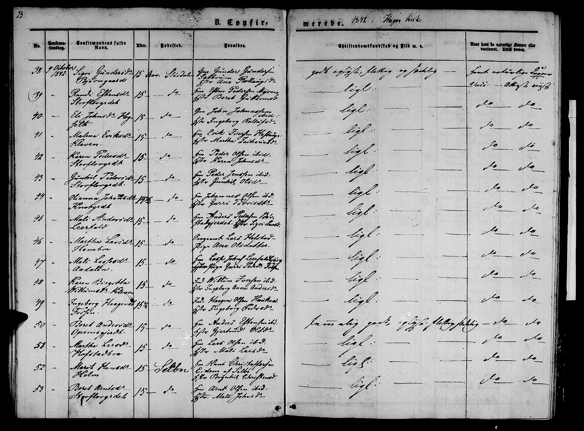 Ministerialprotokoller, klokkerbøker og fødselsregistre - Nord-Trøndelag, AV/SAT-A-1458/709/L0073: Parish register (official) no. 709A13, 1841-1844, p. 23