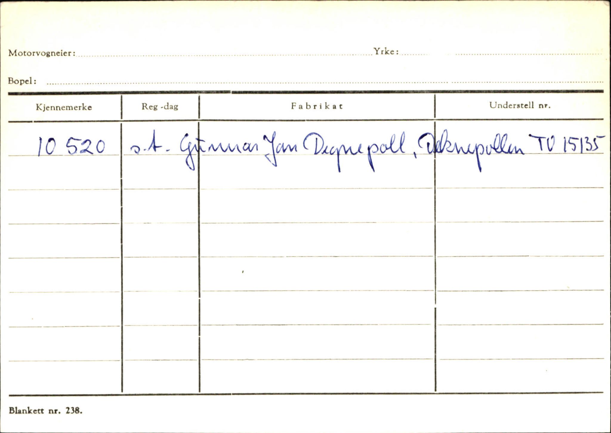 Statens vegvesen, Sogn og Fjordane vegkontor, SAB/A-5301/4/F/L0144: Registerkort Vågsøy A-R, 1945-1975, p. 359