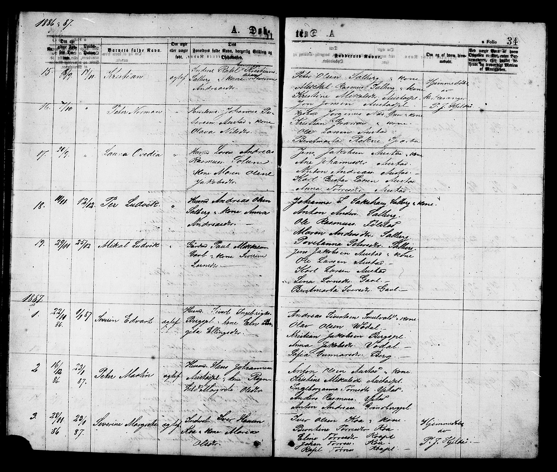 Ministerialprotokoller, klokkerbøker og fødselsregistre - Nord-Trøndelag, SAT/A-1458/731/L0311: Parish register (copy) no. 731C02, 1875-1911, p. 34