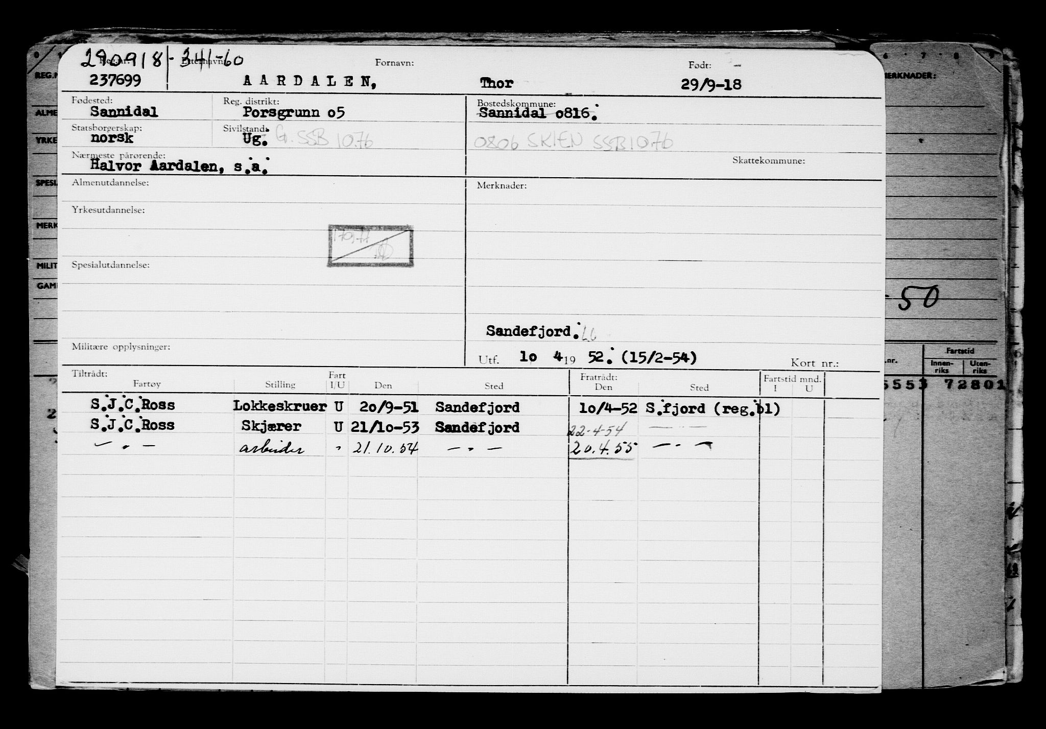 Direktoratet for sjømenn, AV/RA-S-3545/G/Gb/L0162: Hovedkort, 1918, p. 710