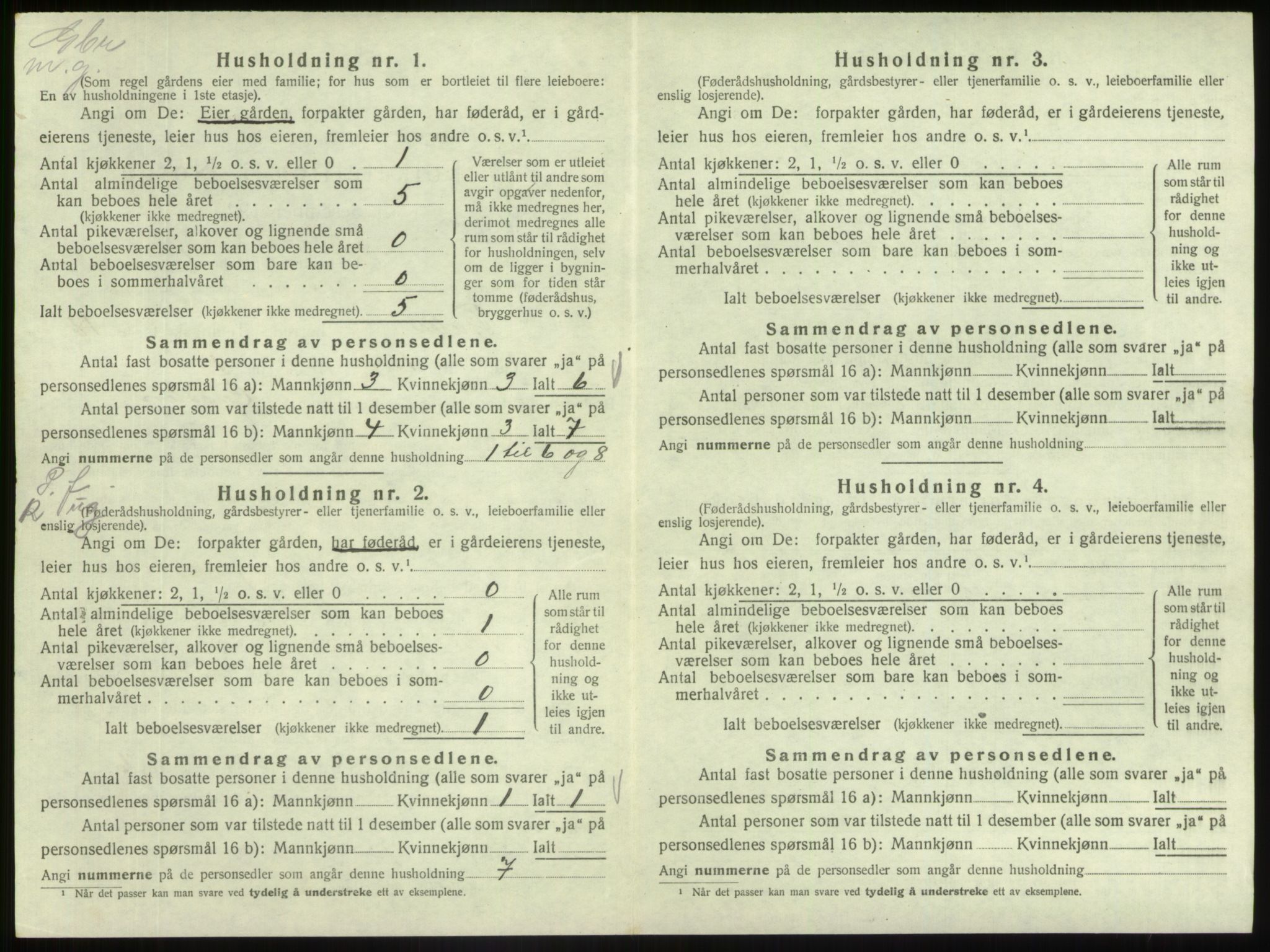 SAB, 1920 census for Fjaler, 1920, p. 1348