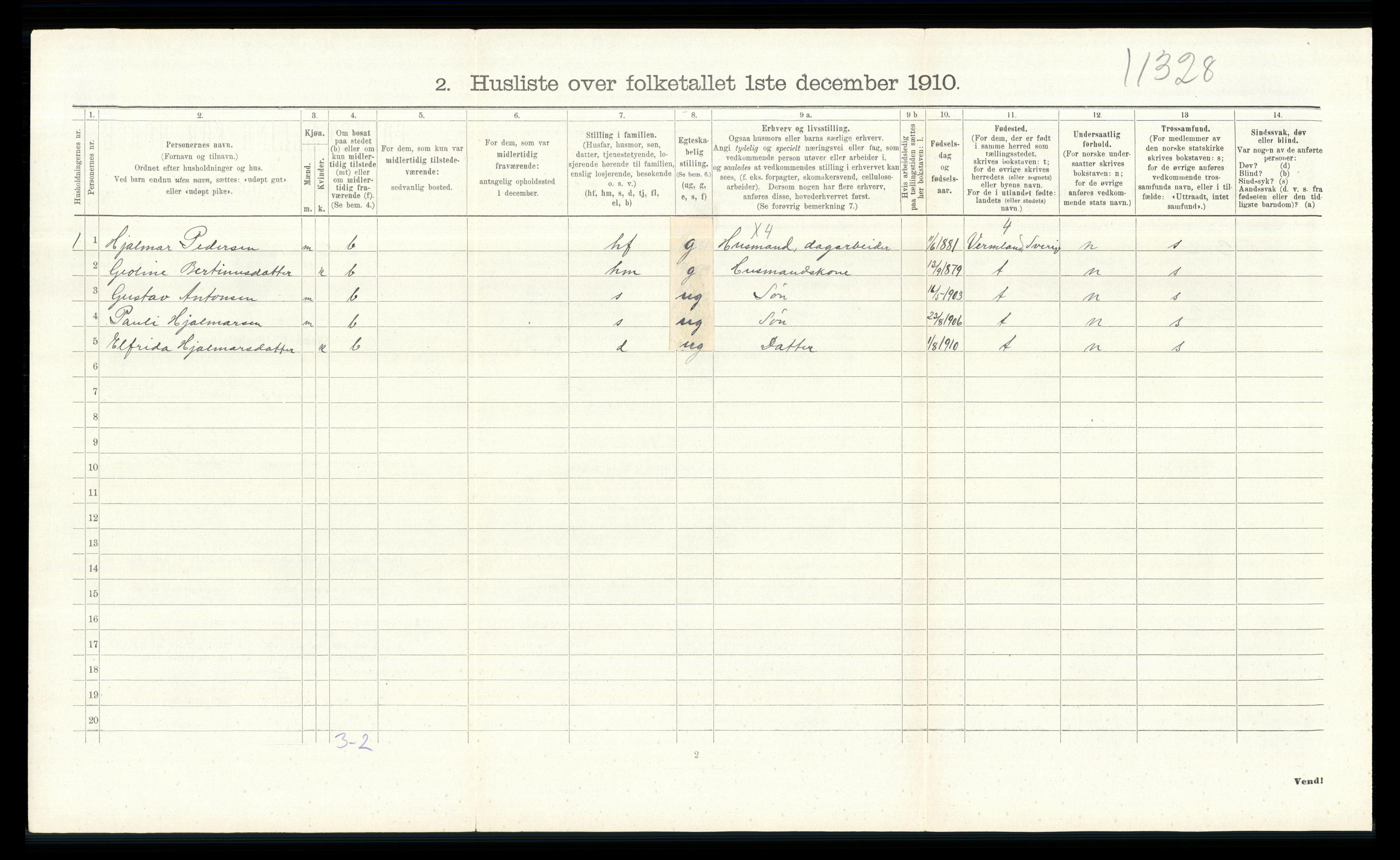 RA, 1910 census for Åmot, 1910, p. 592