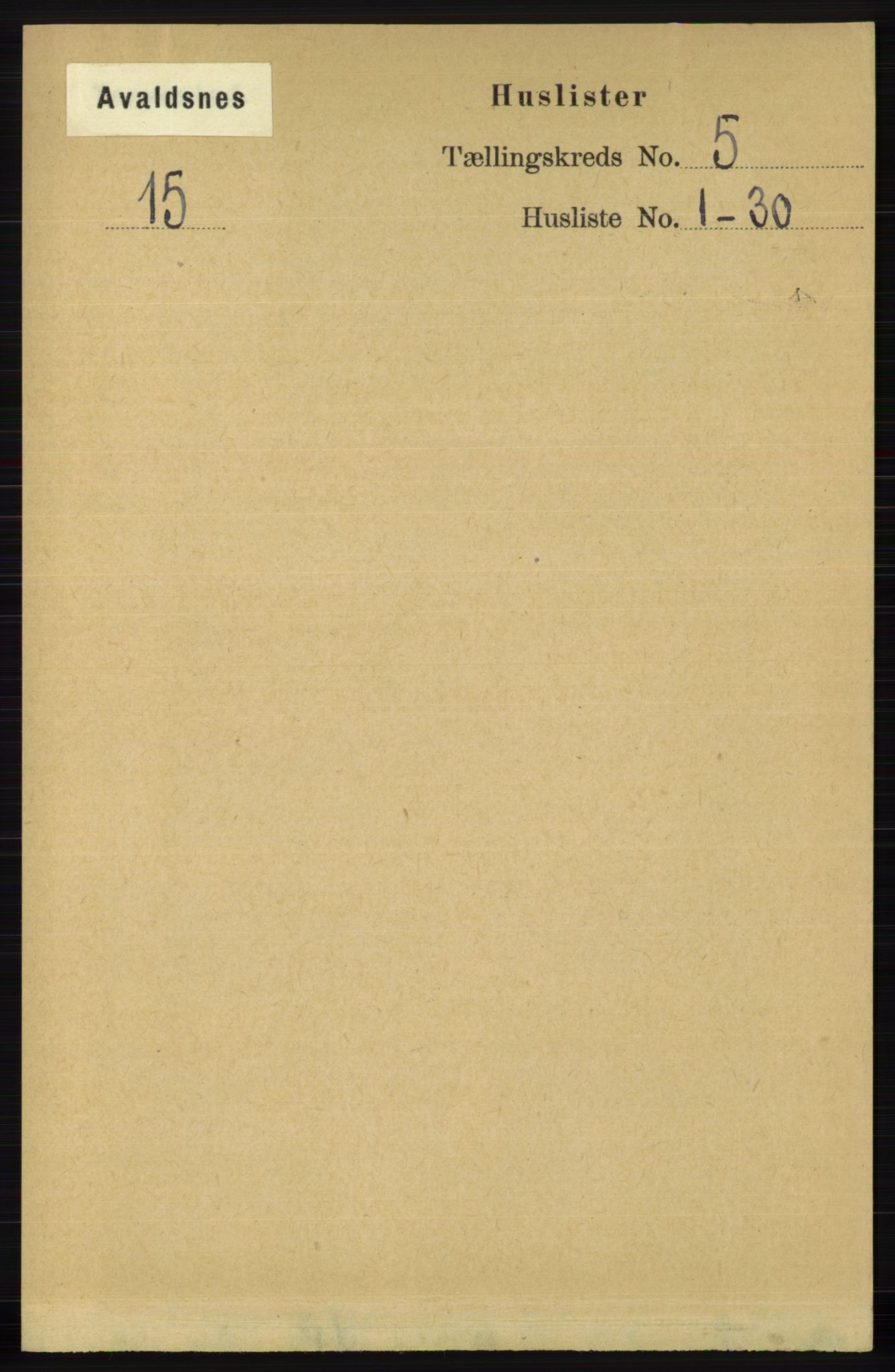RA, 1891 census for 1147 Avaldsnes, 1891, p. 2988