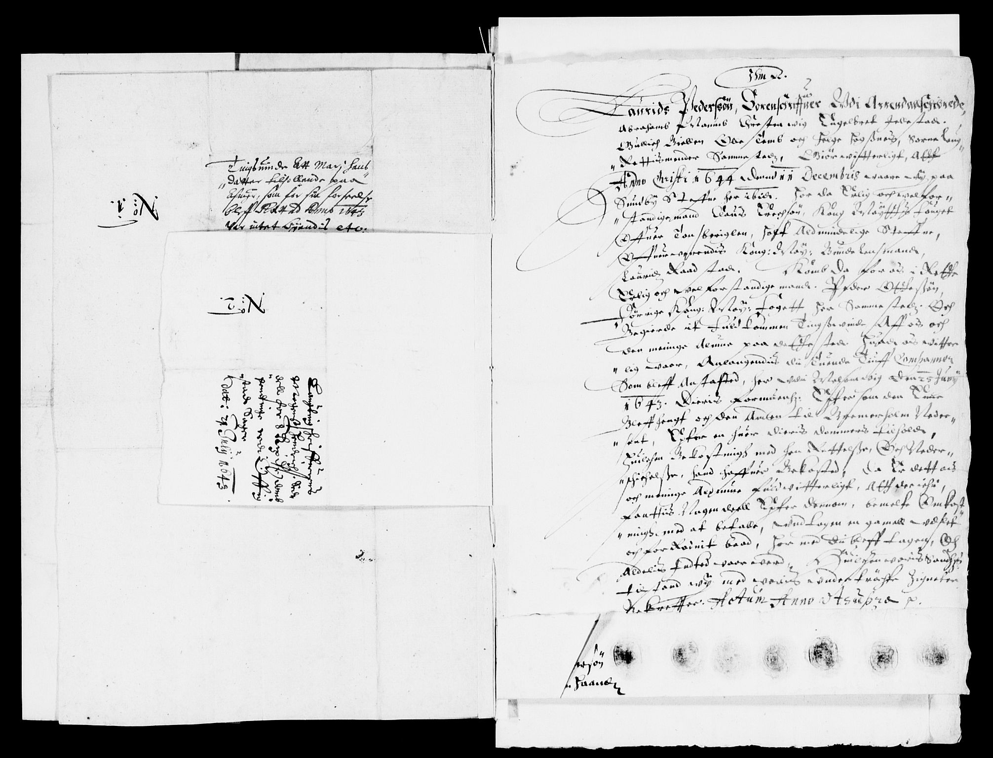 Rentekammeret inntil 1814, Reviderte regnskaper, Lensregnskaper, AV/RA-EA-5023/R/Rb/Rbo/L0024: Tønsberg len, 1642-1644