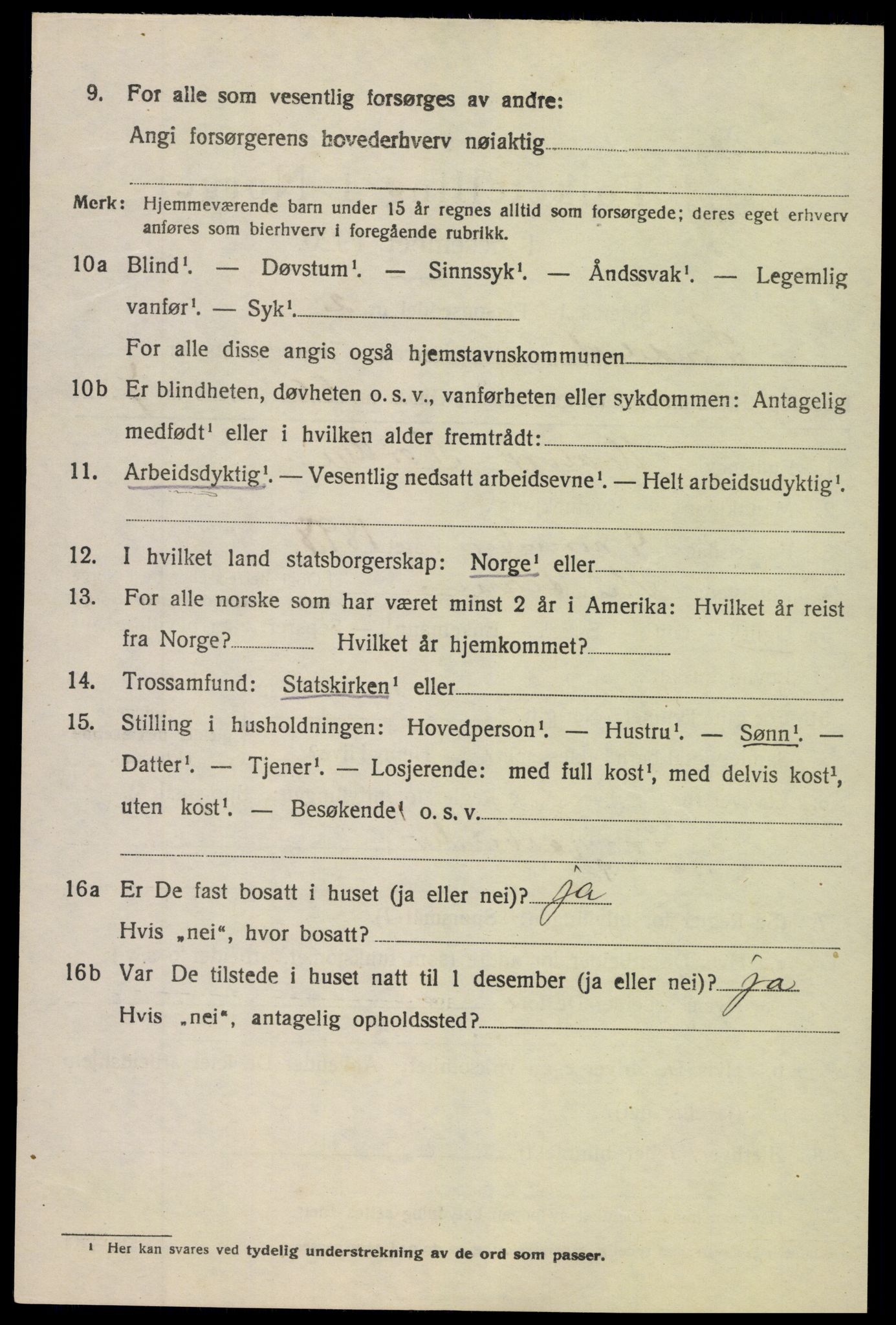 SAK, 1920 census for Søndeled, 1920, p. 5298