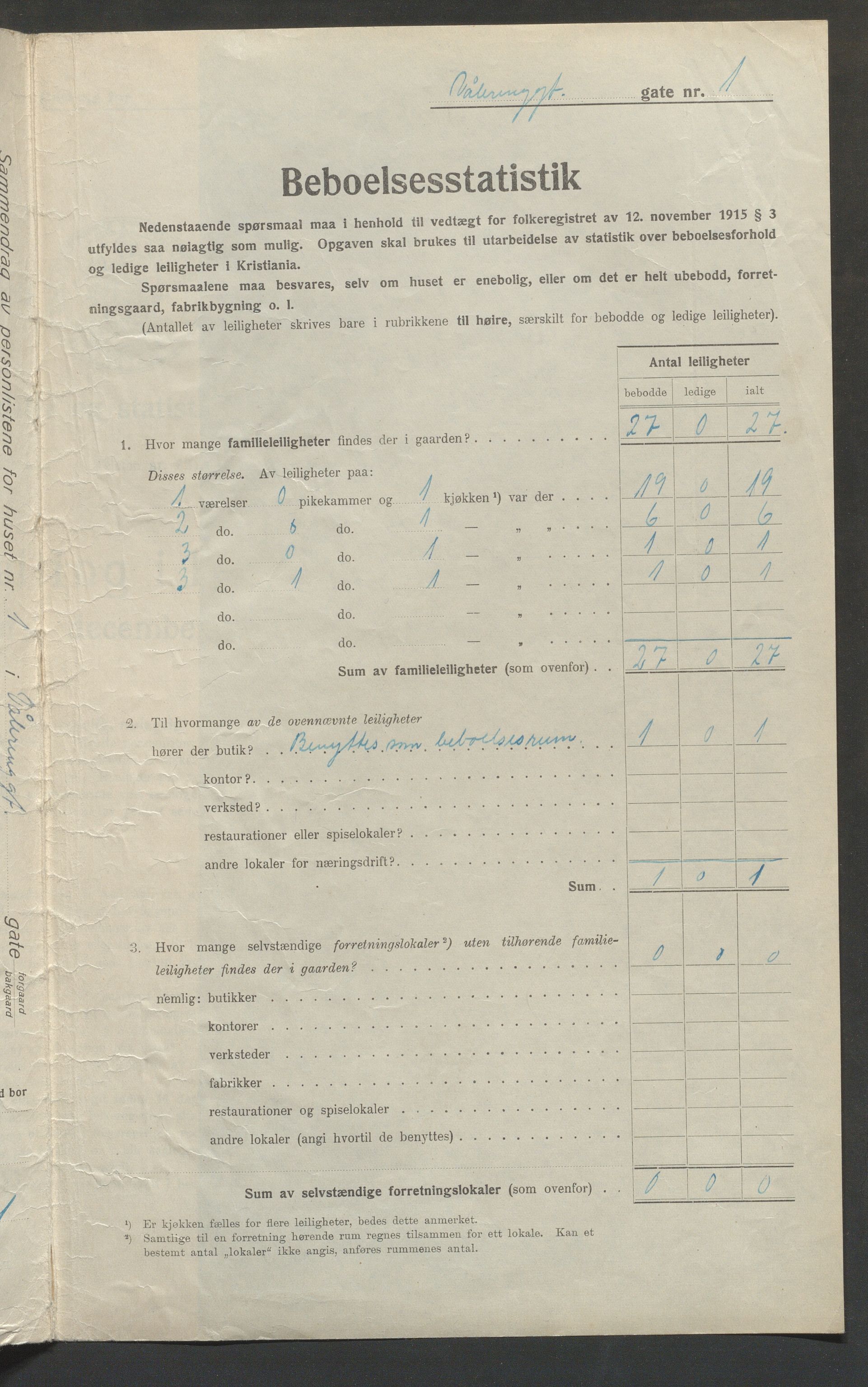 OBA, Municipal Census 1923 for Kristiania, 1923, p. 138700