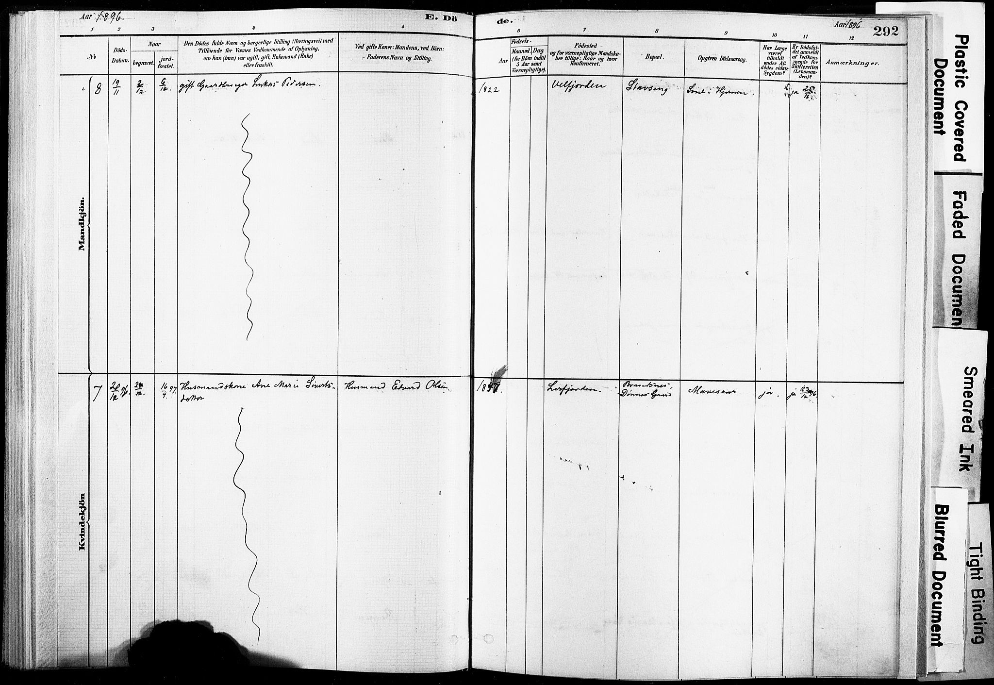 Ministerialprotokoller, klokkerbøker og fødselsregistre - Nordland, AV/SAT-A-1459/835/L0526: Parish register (official) no. 835A03II, 1881-1910, p. 292