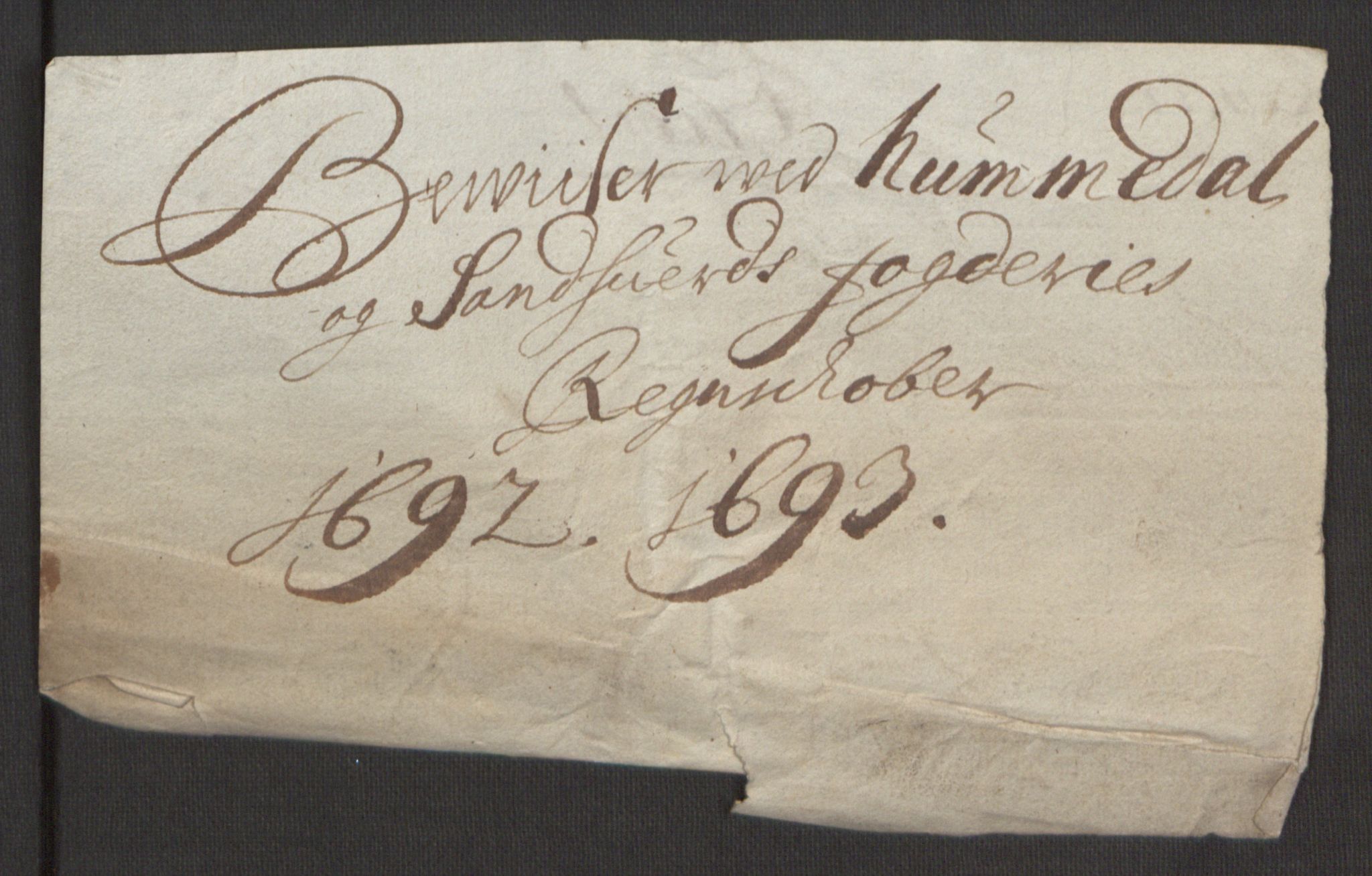 Rentekammeret inntil 1814, Reviderte regnskaper, Fogderegnskap, AV/RA-EA-4092/R24/L1575: Fogderegnskap Numedal og Sandsvær, 1692-1695, p. 413