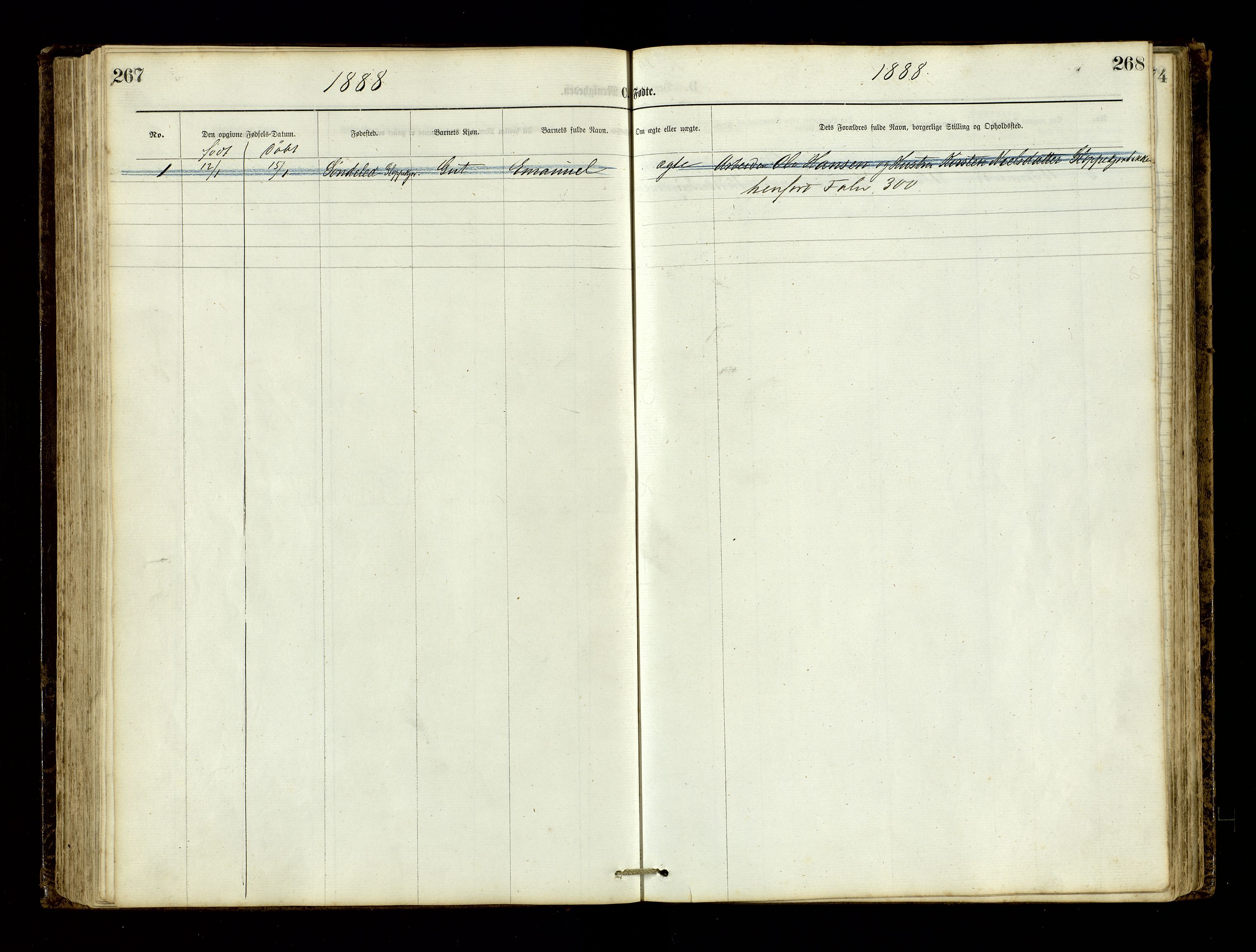 Den evangelisk-lutherske frimenighet, Risør, AV/SAK-1292-0007/F/Fa/L0001: Dissenter register no. F 17, 1877-1892, p. 267-268