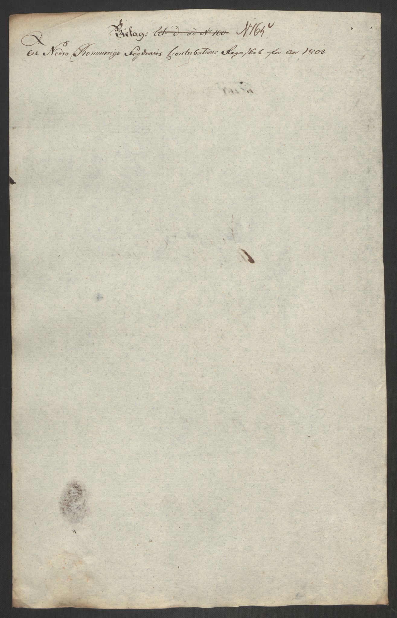 Rentekammeret inntil 1814, Reviderte regnskaper, Fogderegnskap, RA/EA-4092/R11/L0679: Fogderegnskap Nedre Romerike, 1803, p. 448