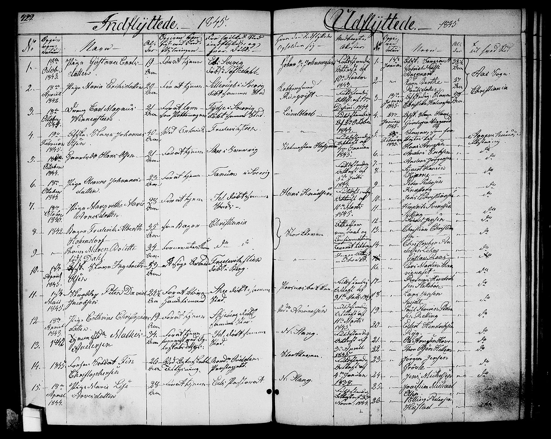 Halden prestekontor Kirkebøker, SAO/A-10909/G/Ga/L0004: Parish register (copy) no. 4, 1845-1854, p. 429