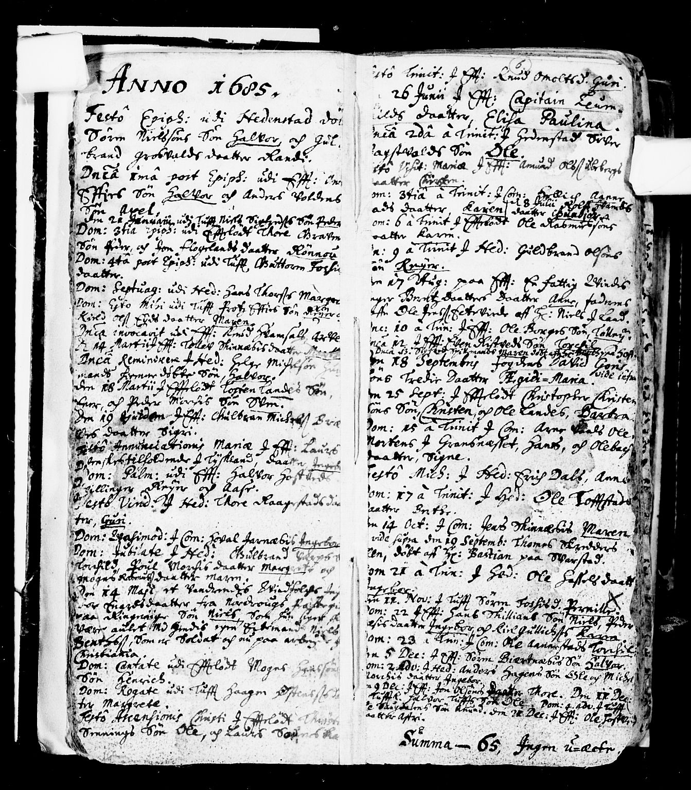 Sandsvær kirkebøker, AV/SAKO-A-244/F/Fa/L0001: Parish register (official) no. I 1, 1665-1725, p. 6