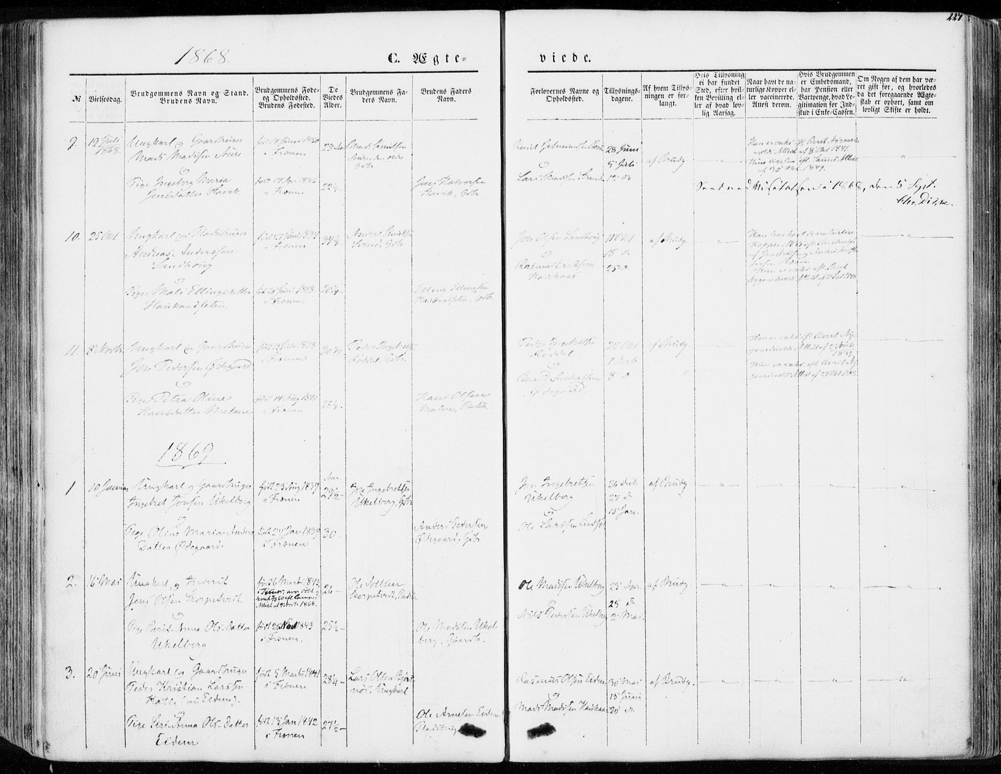 Ministerialprotokoller, klokkerbøker og fødselsregistre - Møre og Romsdal, AV/SAT-A-1454/565/L0748: Parish register (official) no. 565A02, 1845-1872, p. 227