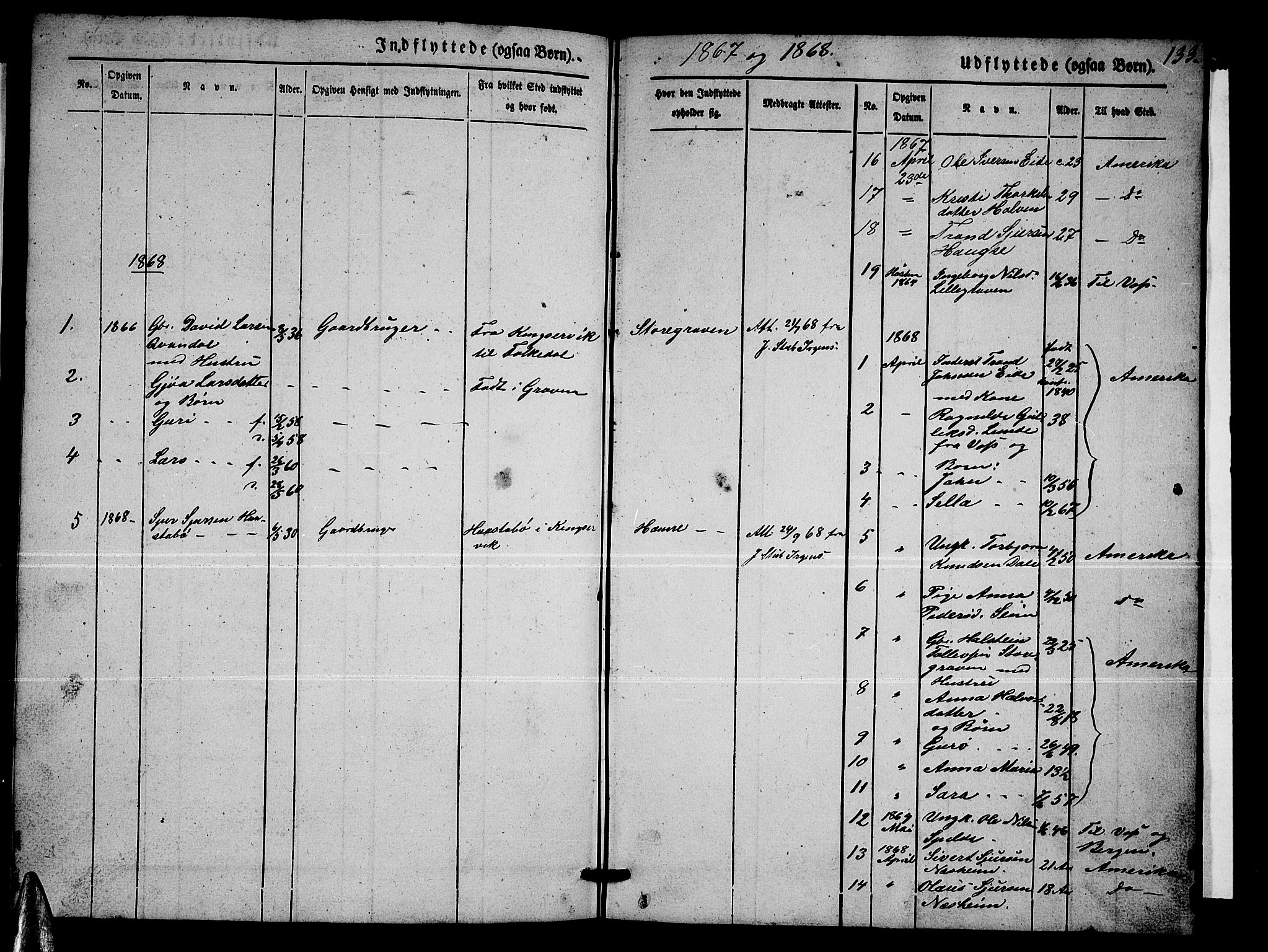 Ulvik sokneprestembete, SAB/A-78801/H/Hab: Parish register (copy) no. B 1, 1855-1868, p. 133