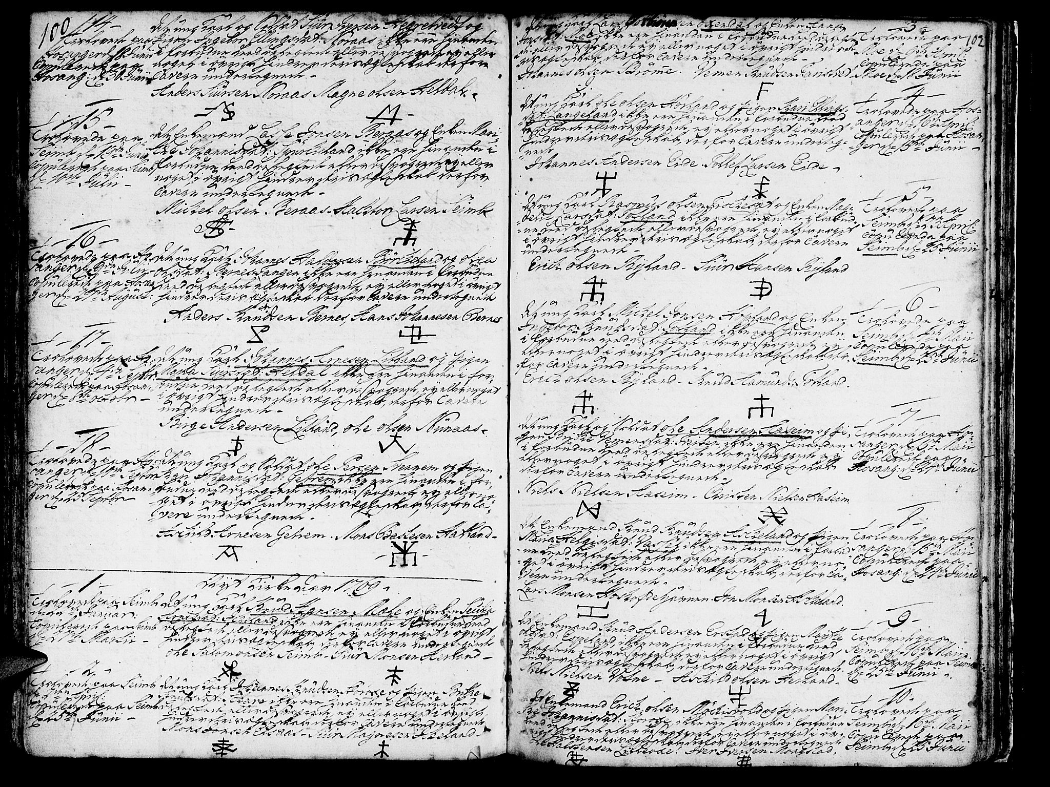 Hosanger sokneprestembete, SAB/A-75801/H/Haa: Parish register (official) no. A 2 /1, 1766-1793, p. 102